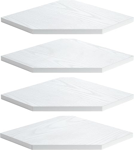 Estante esquinero para montaje en pared, estantes flotantes de esquina, juego de