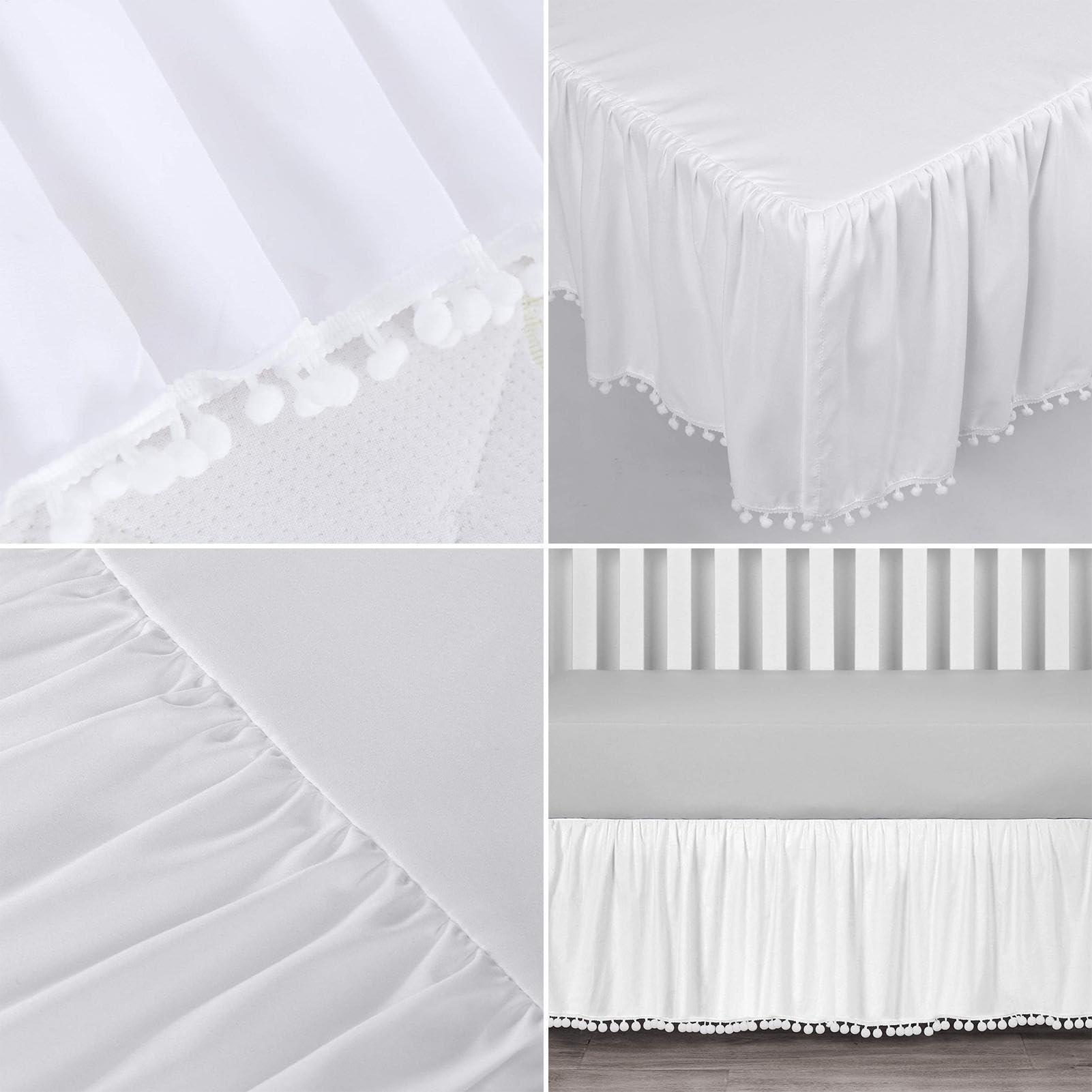 Cuna Falda - Falda De Ropa De Cama De Cuna Para Bebés | Cama Para Bebés, Pequeña Falda De Cama, Chicos, Niñas