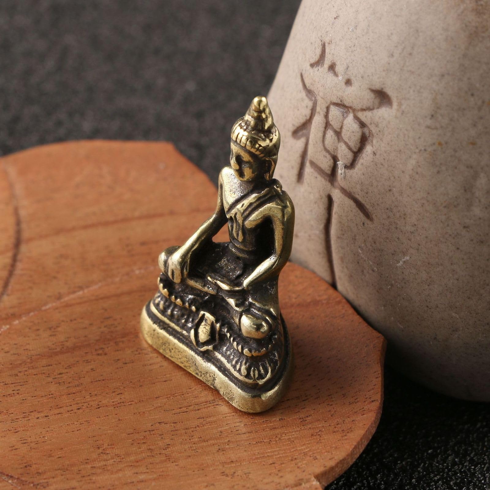 Nbklswsui Bronze Handmade Buddha Statue Sculpture Figurine Sculture For Living Room Home Office Desk Bedroom