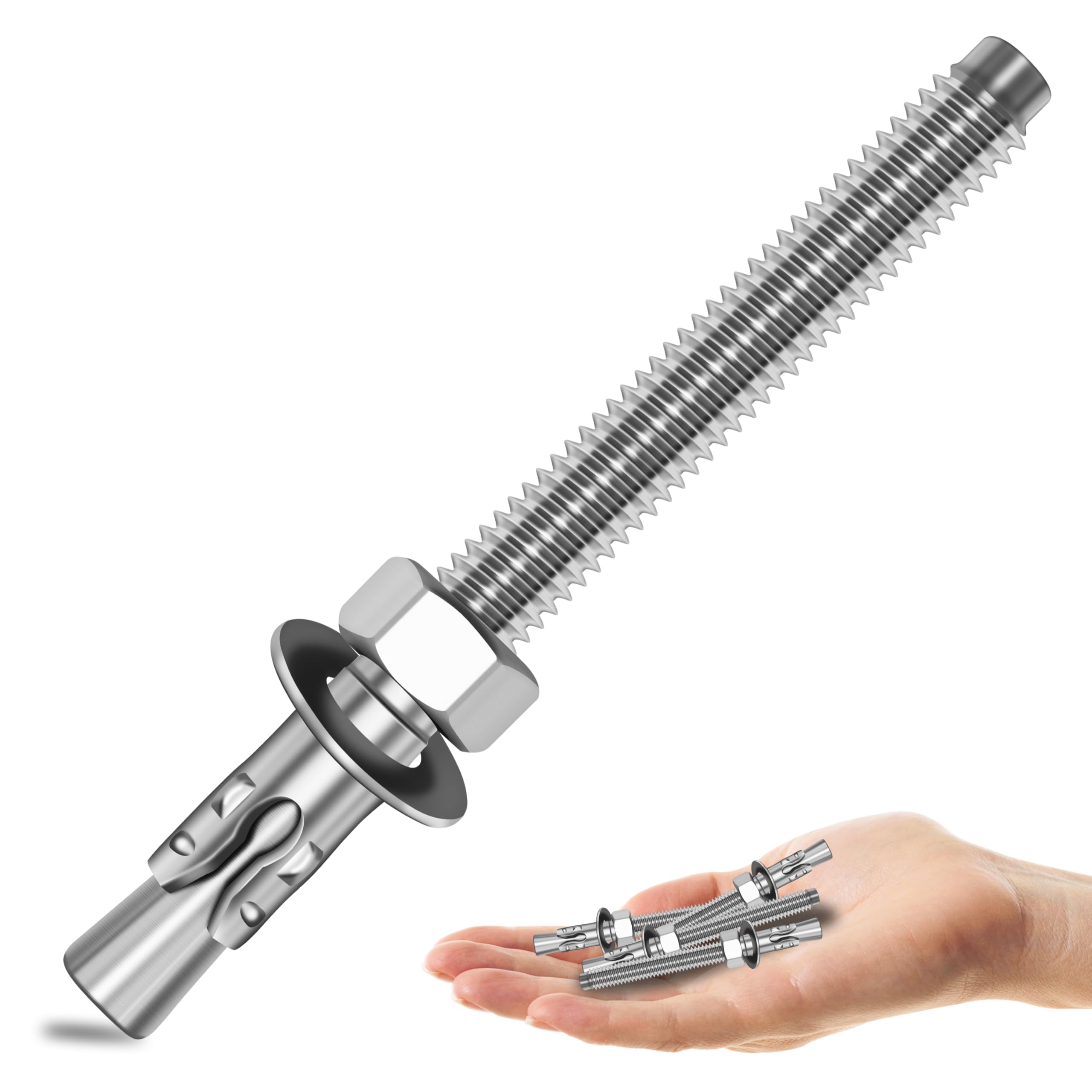 Stainless Steel Wedge Anchors - Secure Concrete & Brick -13 Stainless Steel Wedge Anchors - Secure Concrete & Brick -13