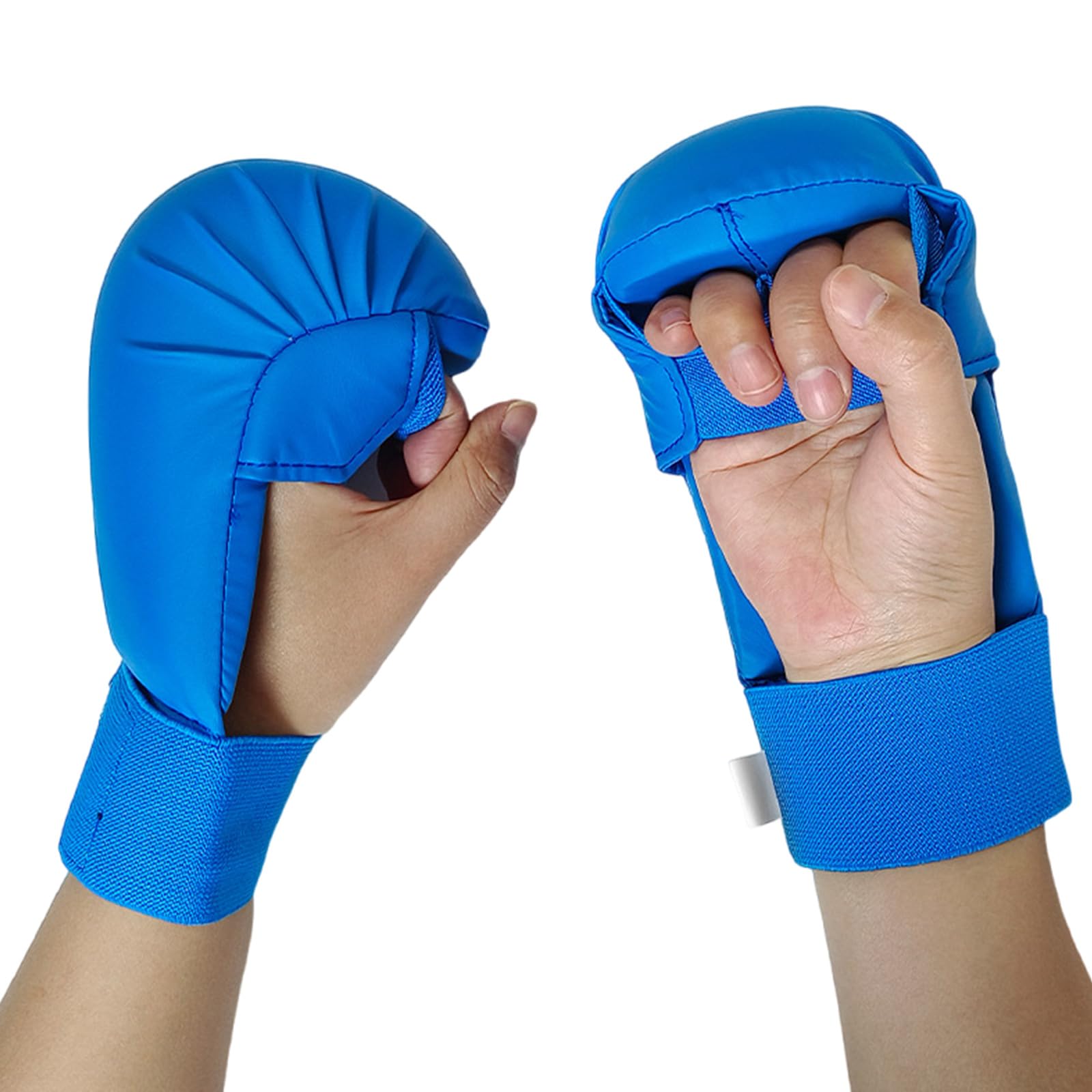 Guanti da karate unisex imbottiti in schiuma, guanti protettivi da allenamento, kick boxing, sparring, imbottitura in schiuma PU per arti marziali