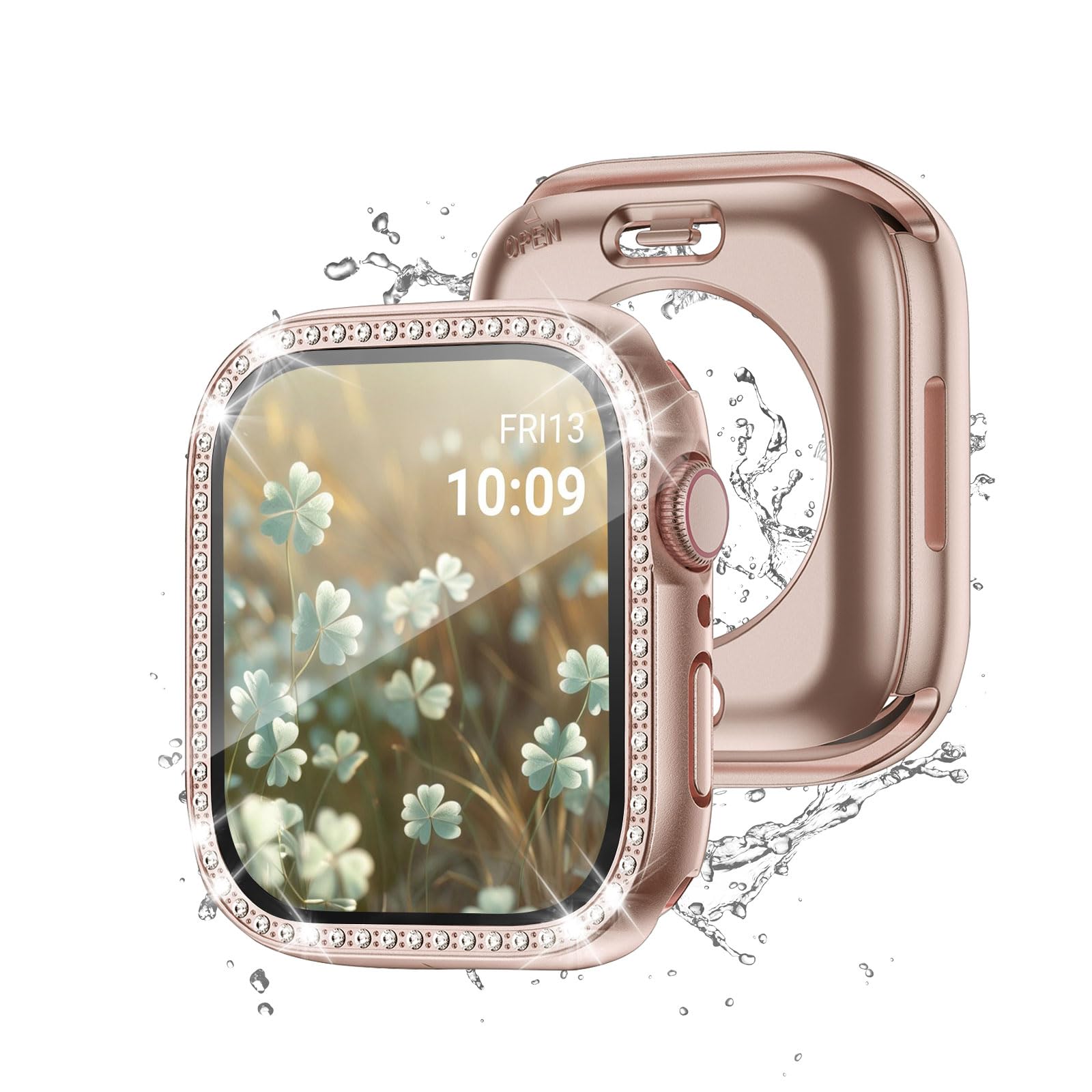 【フルカバー保護】Puptoya アップルウォッチ 防水 カバー キラキラ Ap…