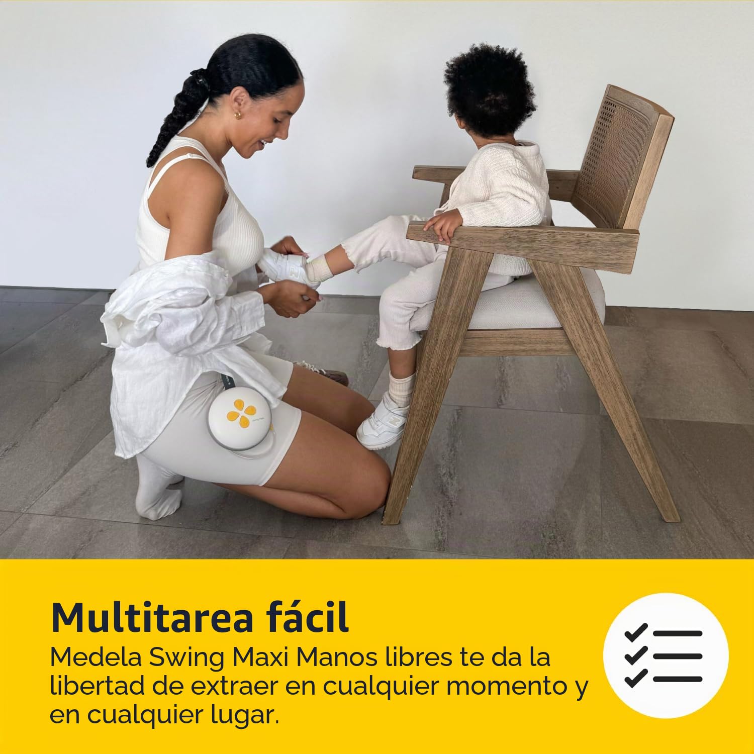 Medela Swing Maxi Extractor de leche manos libres | Fácil, intuitivo, ideal para desplazamientos Doble extractor de leche eléctrico manos libres