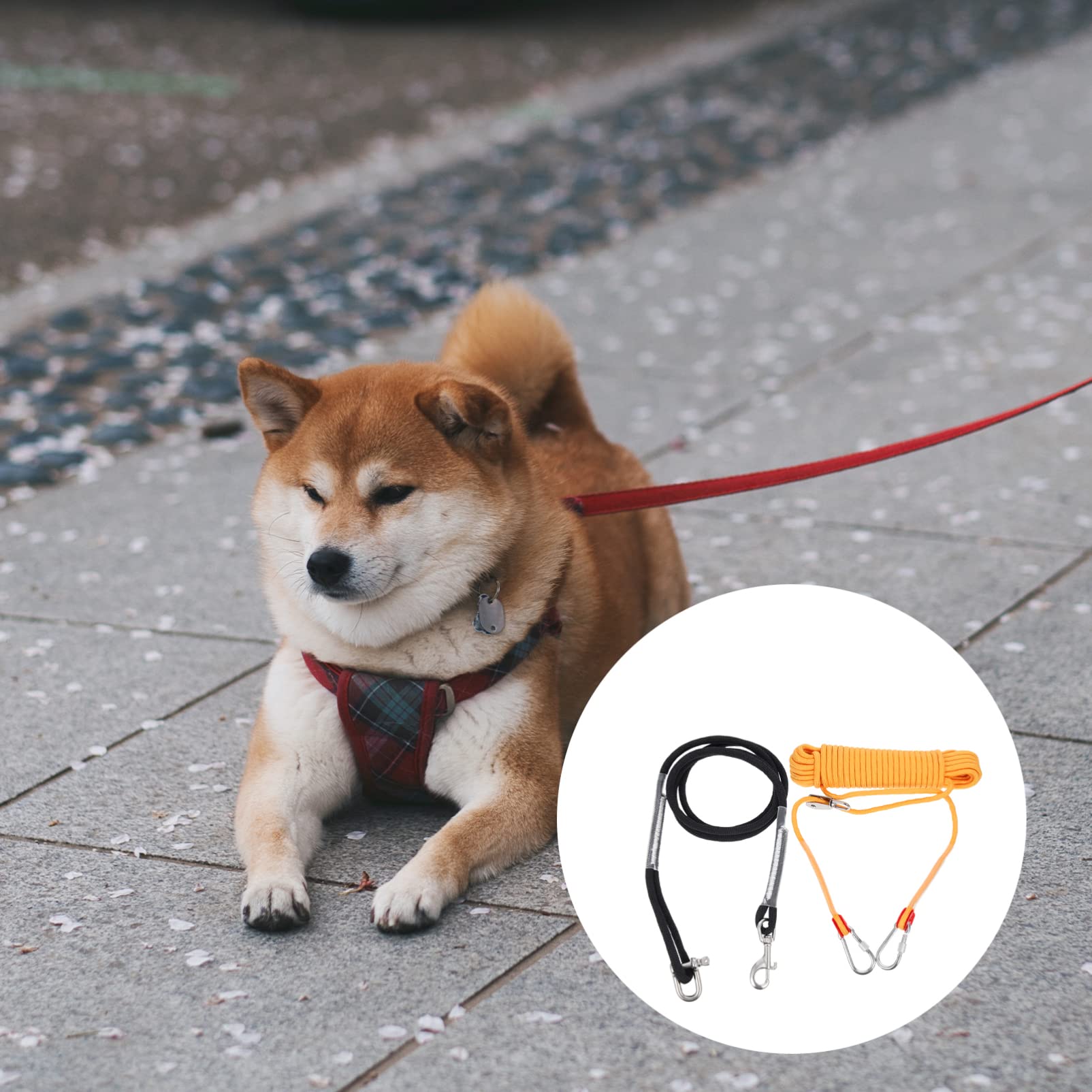 Cadena Resistente para Perros Cable de Camping de Nylon para Pasear y Correr Mascotas Accesorio de Acampada para Perros Duradero y Práctico de Usar para Exteriores