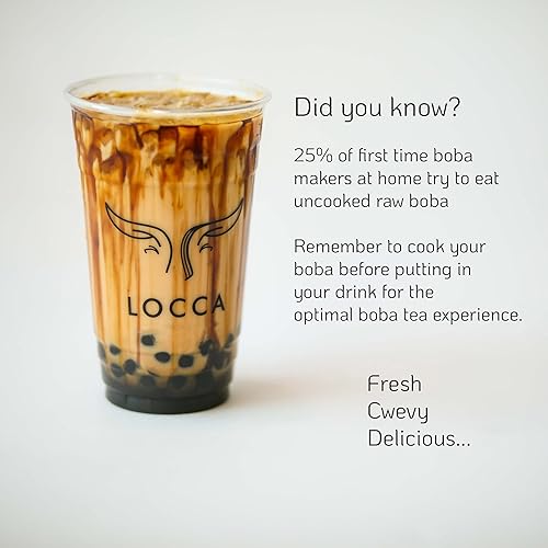 Miniatura 4 de Locca - Perlas de Tapioca prémium para bolas de té de burbujas para bebidas 1 bolsa con 8 pajitas