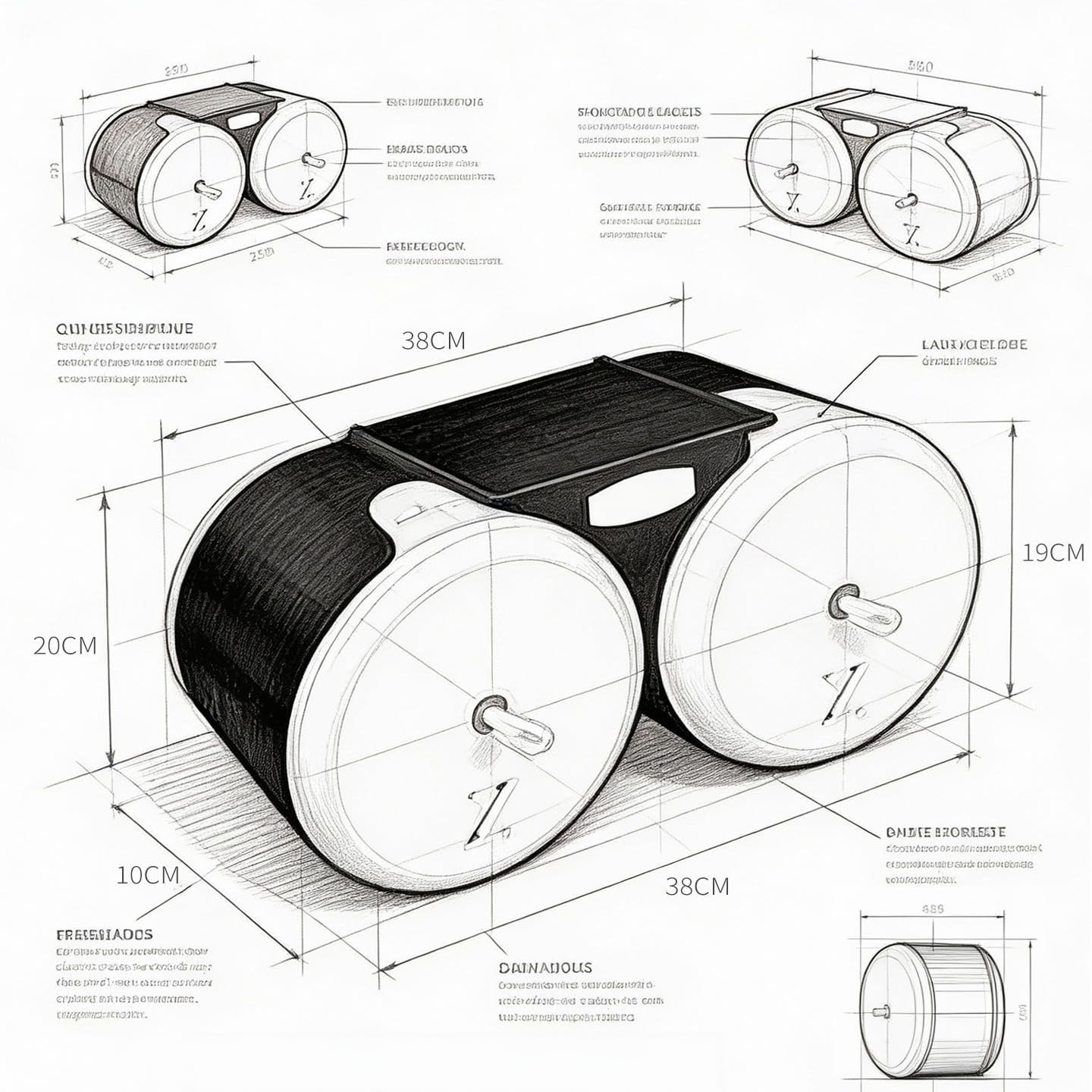 Dispensador Doble de Papel higiénico Comercial para Montaje en Pared, portarrollos de plástico con extracción Central y Estante Superior, instalación sin Perforaciones.