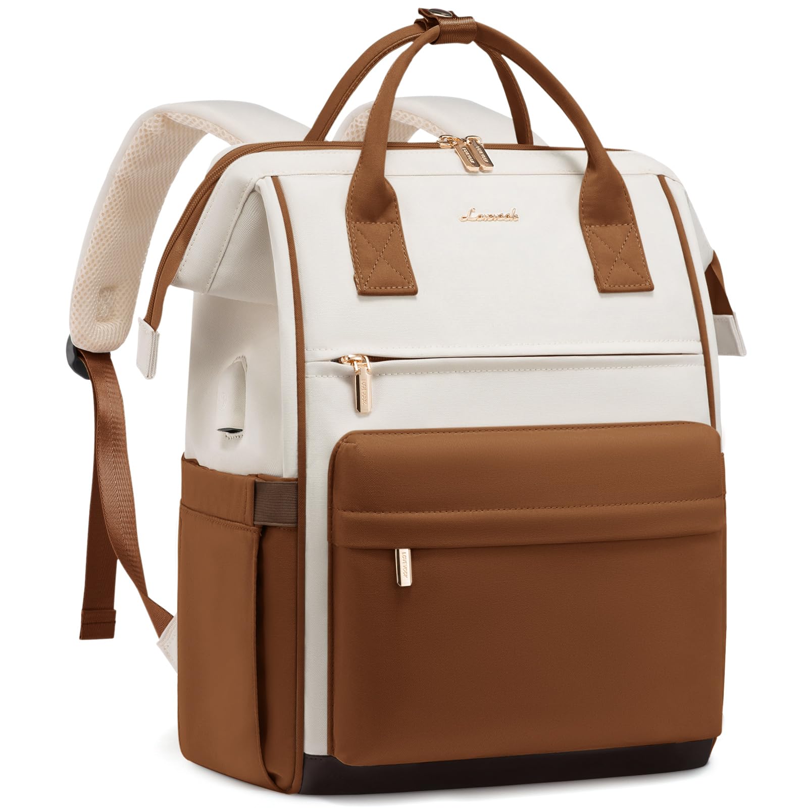 LOVEOVOOK 15.6 Inch Laptop Backpack for Women, Large Capacity Travel Backpack with USB Charging Port, Waterproof Work Backpack for Business, College,