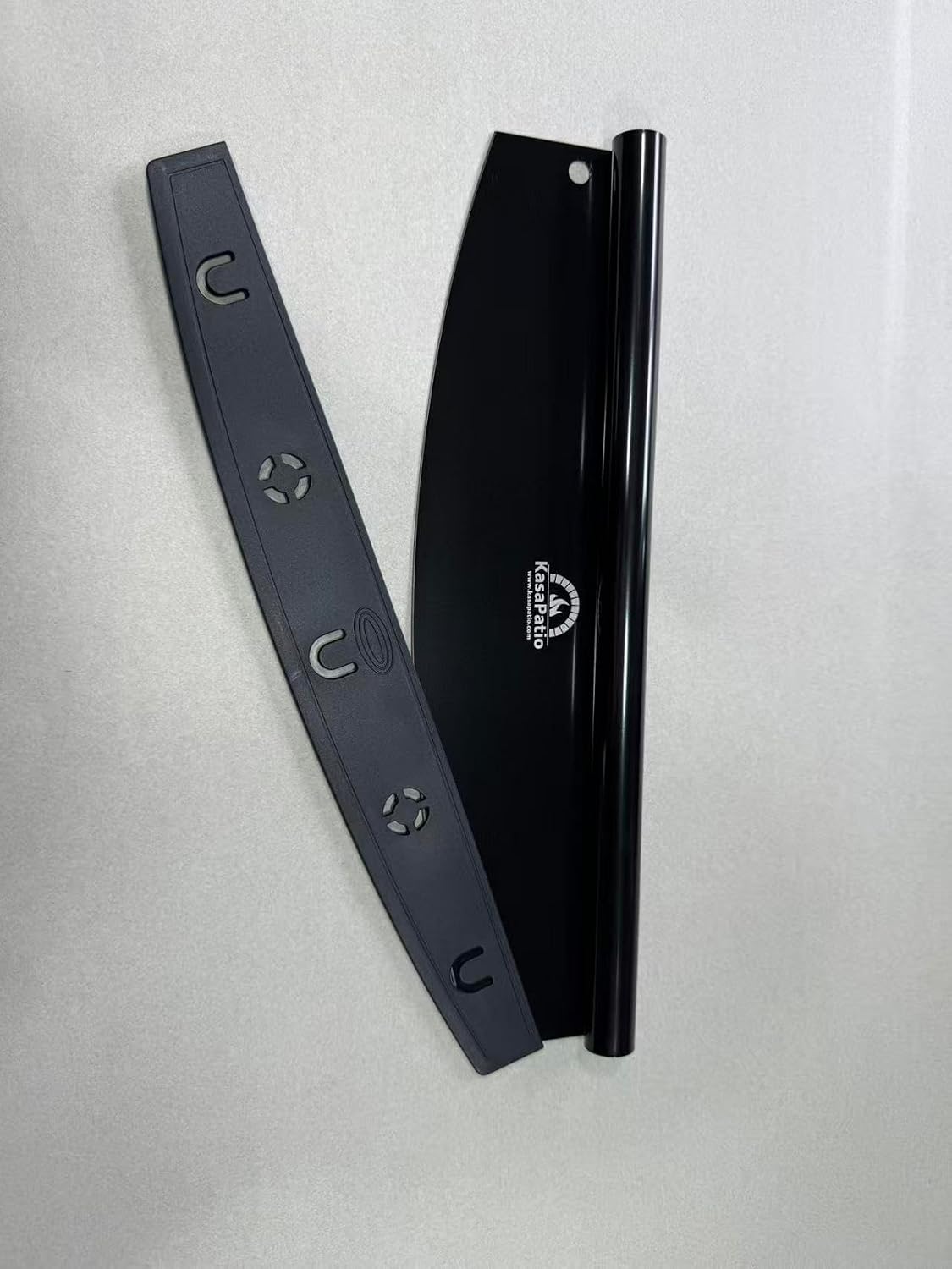 16" Professional Pizza Cutter Rocker – Razor-Black Sharp Stainless Steel Blade, Includes Protective Cover, Heavy-Duty & Dishwasher Safe, Black Color
