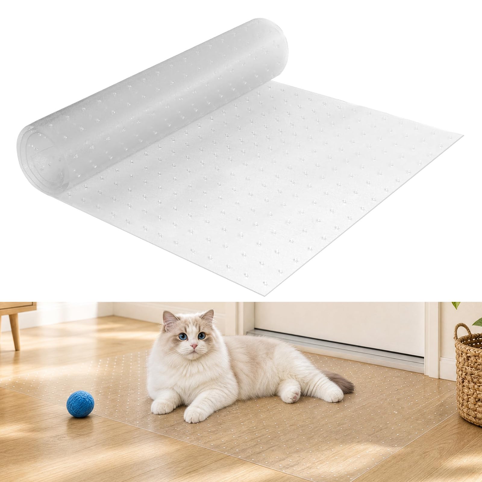 Carpet Protector Roll, Anti Cat Scratch Door & Clear Carpet Protector Mat