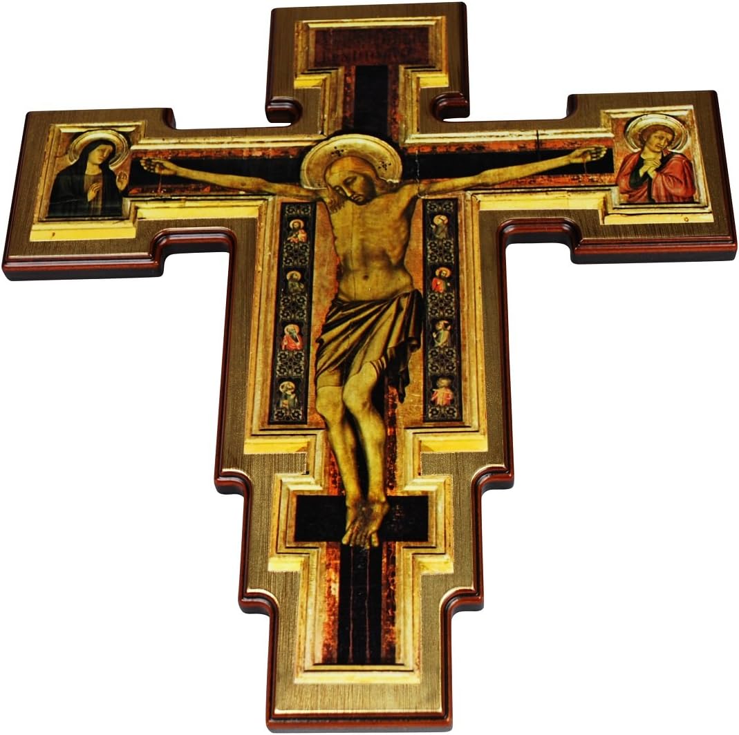 Vaticano Imports Giotto Crucifix Wall Cross From Italy 8-1/2 Inch (8-1/2 INCH)