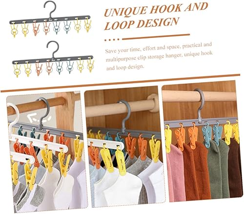 Miniatura 7 de STOBAZA Percha multiusos plegable para sombreros, colgador de brasier, colgador de ropa de bebé, colgador de pañales, gancho para sombrero,