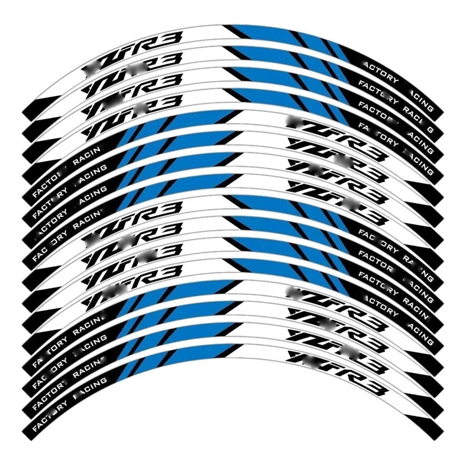 Applique for for YZF-R3 for YZF R3 for YZFR3 Motorcycle Reflective Sticker Inside of Hub Decals Rim Stripe Tape Waterproof(A5)