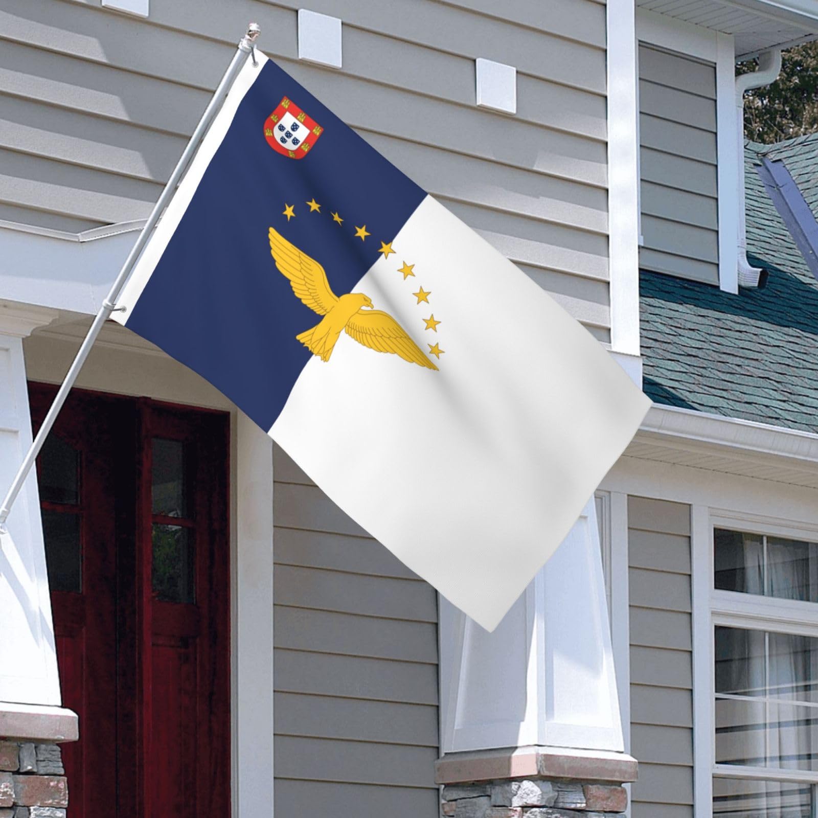 Azoren-Flagge Für Draußen – Doppelseitig Bedruckt, 30,5x45,7 Cm, Wetterfest & Farbecht | Deko Für Garten, Terrasse & Mehr