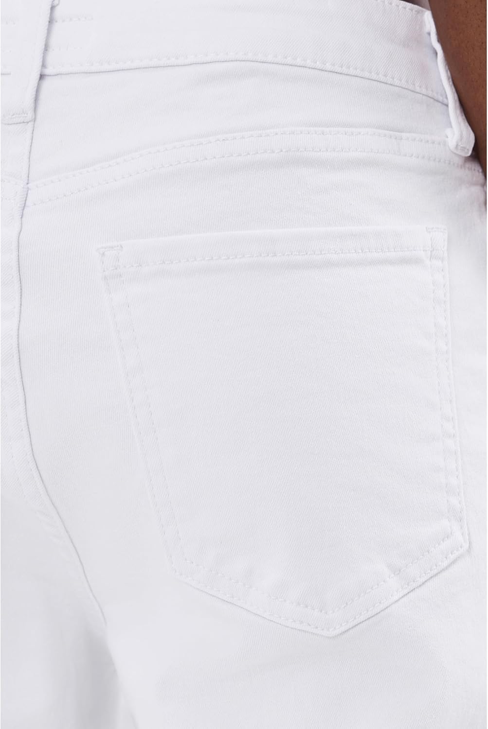 KUT from the Kloth Kelsey High-Rise Ankle Flare with Raw Hem in Optic White - Image 5