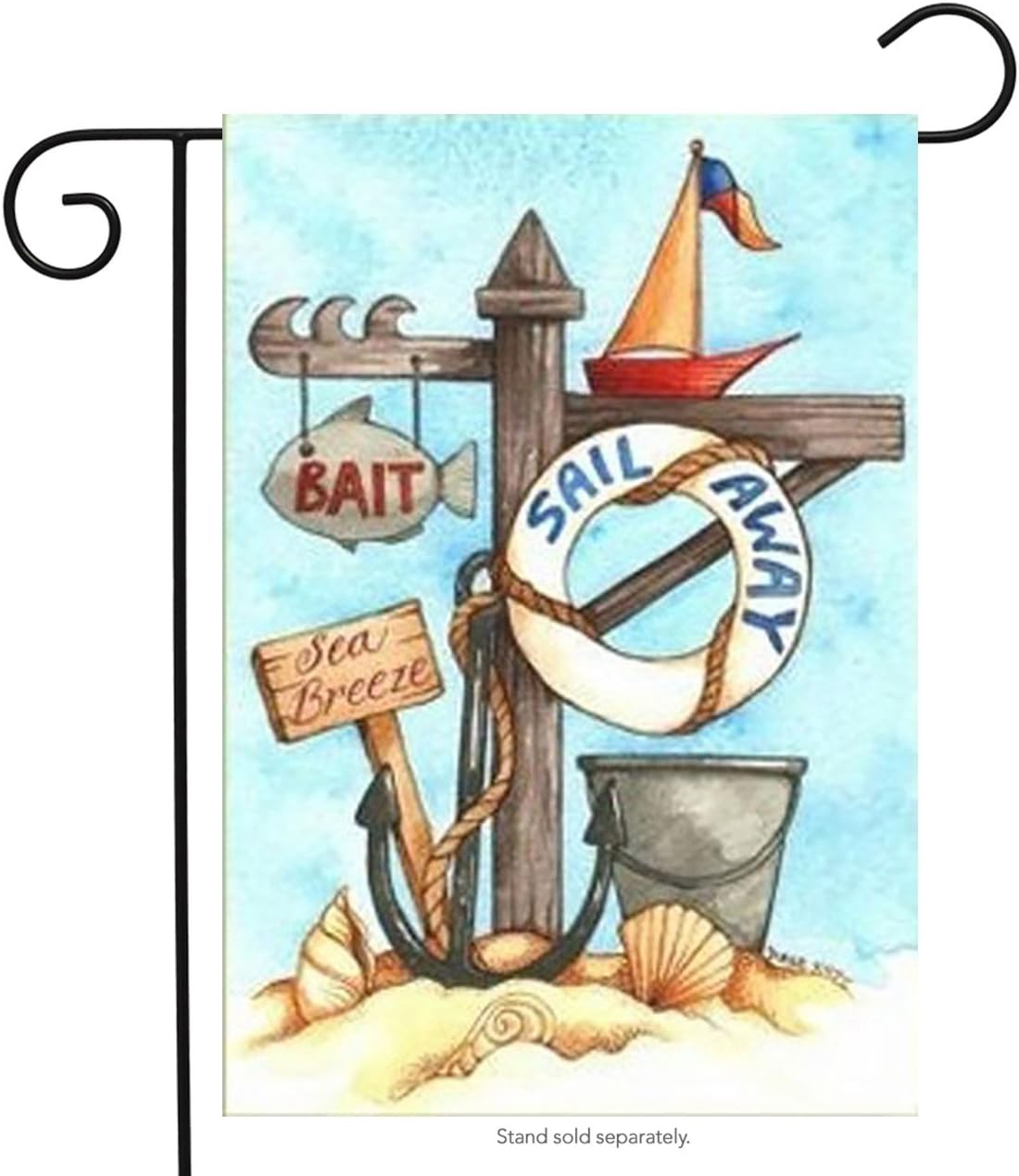 ART INTERNATIONAL Sail Away Garden Flag