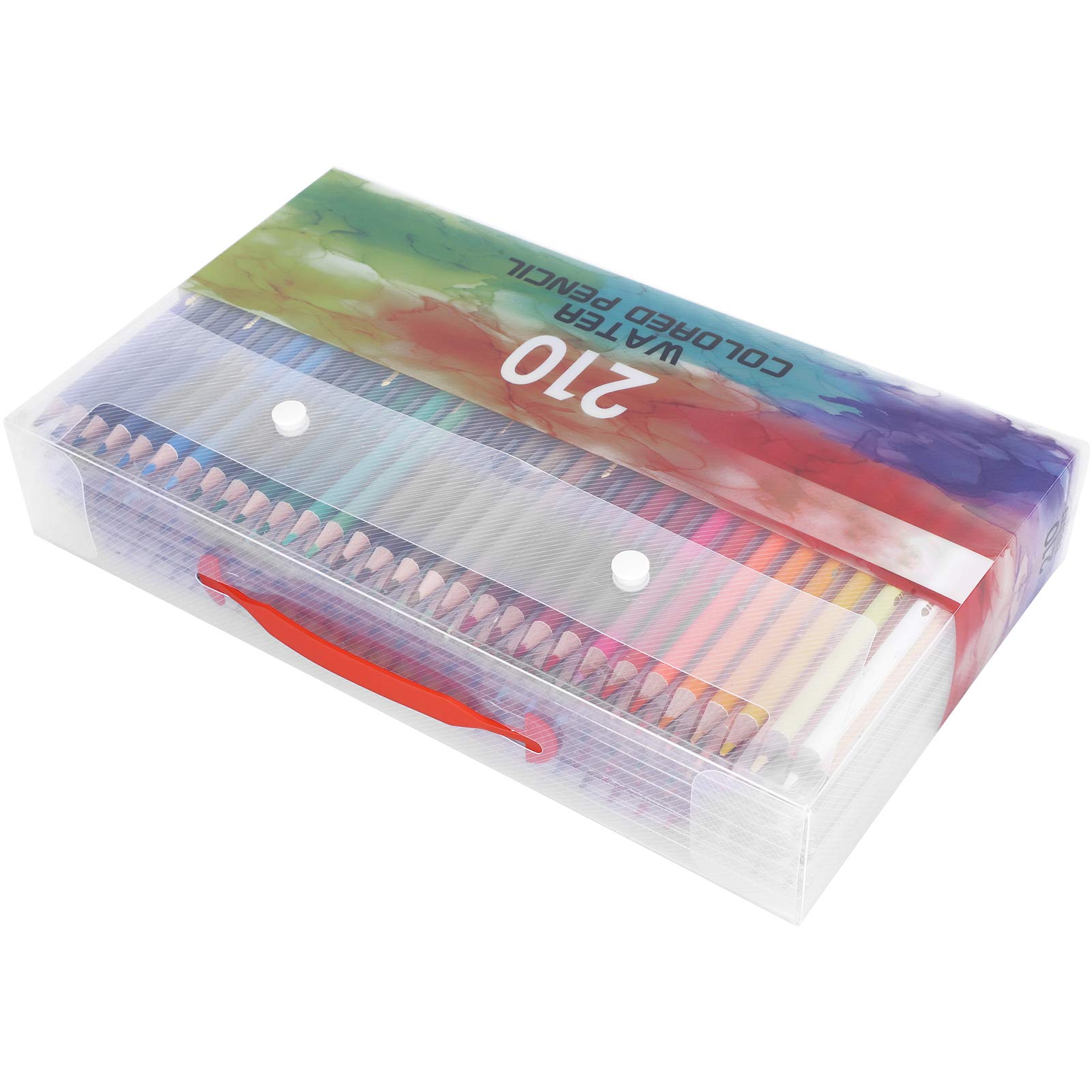 Set di 210 Matite Colorate con Nucleo Solubile in Acqua per Artisti e Studenti, Strumenti di Disegno Artistico Leggeri e Durevoli, 210 Colori