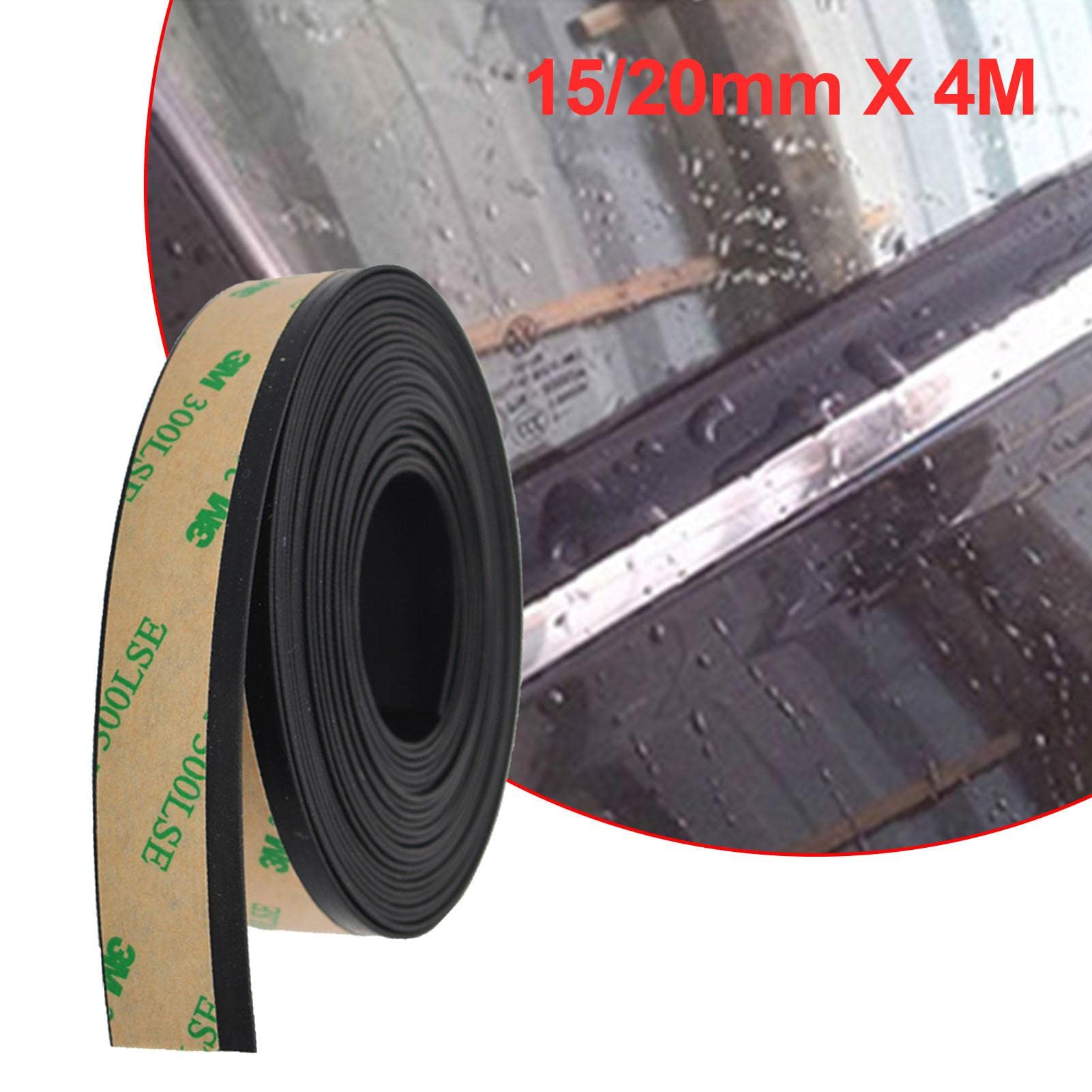 Bande Étanchéité Caoutchouc Pare-Brise 3m - Joint Anti-Pluie Poussière Universel Voiture SUV Camion