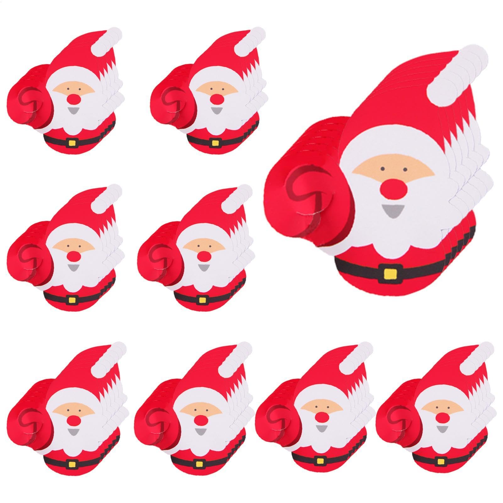 Soporte para tarjetas de Navidad, paquete de 50 tarjetas de para caramelos de azúcar | Decoraciones de embalaje de piruletas