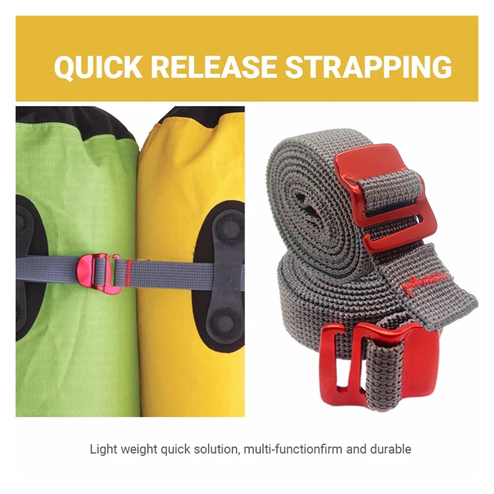 Zurrgurte, Outdoor-Reiserucksack Nylonbandseil mit Schnellverschlusshaken Wandern Klettern Spanngurte Schnalle Zurrgurt Frachtgurte(2mx1cmx10pc Orange)