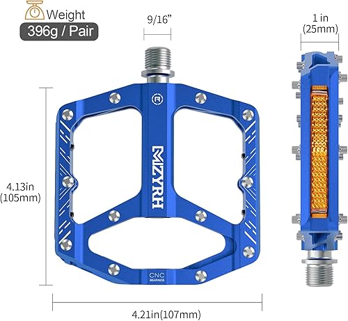 Miniatura 2 de Pedales de bicicleta de montaña, pedales MTB, 916 pulgadas, antideslizantes, ligeros, de aleación de aluminio, pedales de bicicleta para carretera,