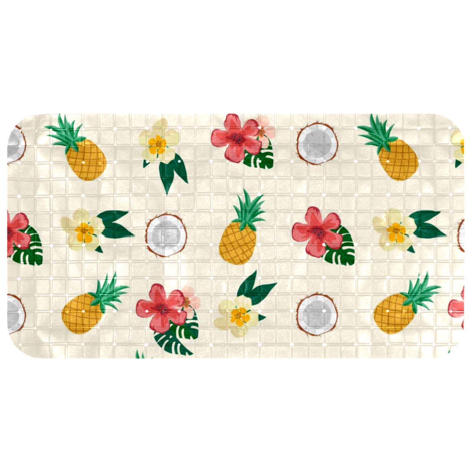 Tapis de baignoire antidérapant Bennigiry 37 x 67 cm avec trous de drainage