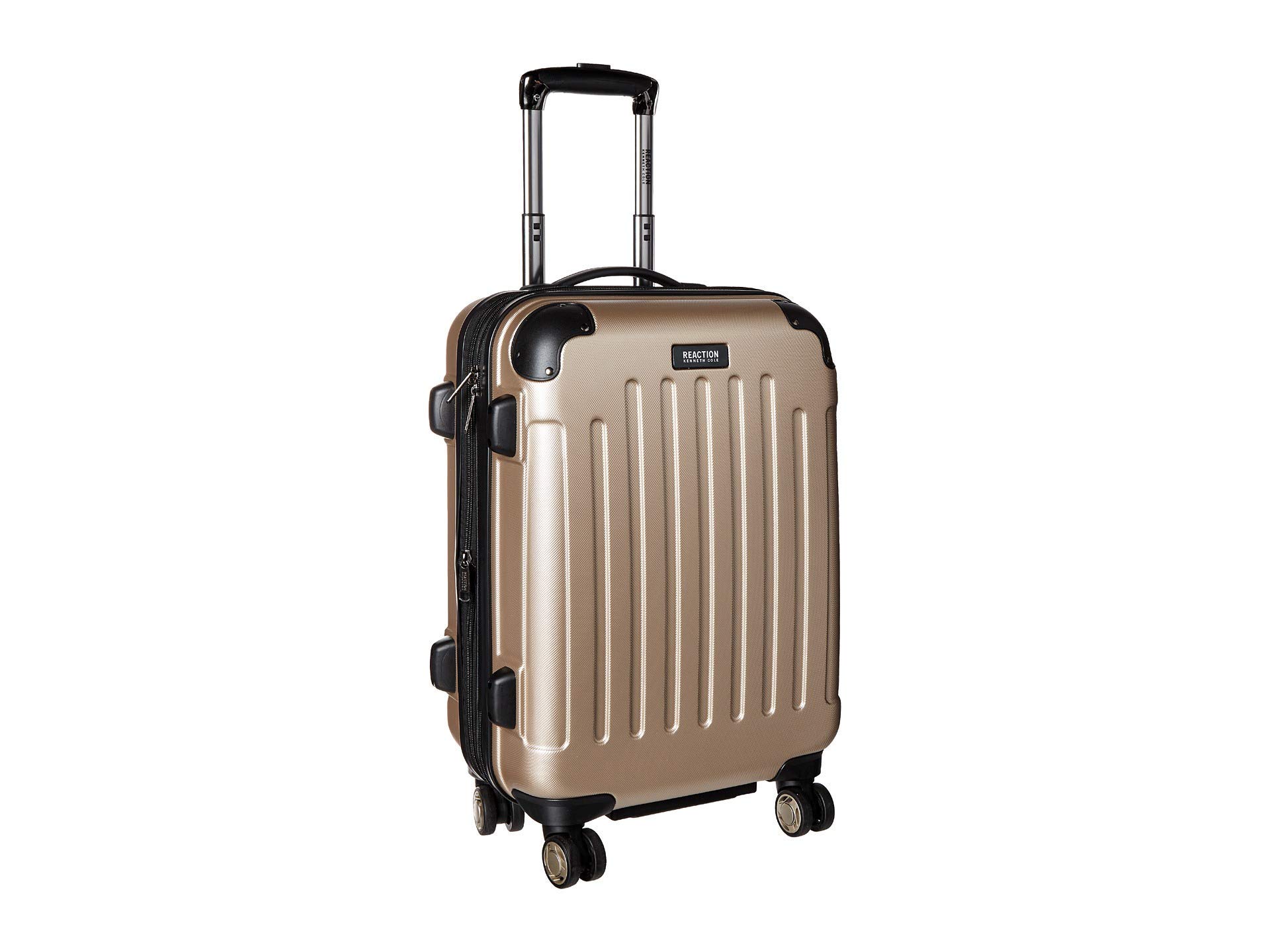 Kenneth Cole REACTION Renegade Luggage Expandable 8-Wheel Spinner Lightweight Hardside Suitcase, Champagne, 20-Inch Carry On