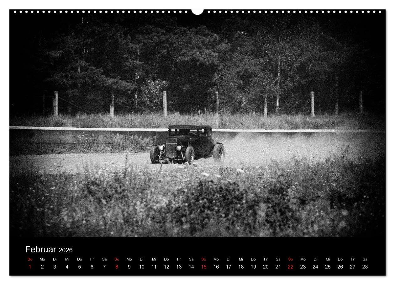 Hot Rods (hochwertiger Premium Wandkalender 2026 DIN A2 quer), Kunstdruck in Hochglanz: Ein Mann, ein Traum, ein Auto (CALVENDO Sport)