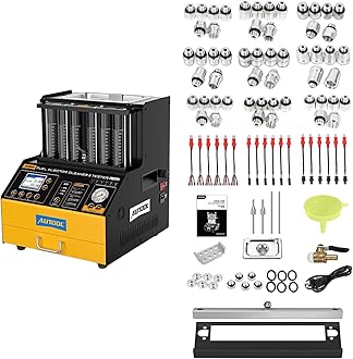 AUTOOL Automotive 6-Cylinder 110V GDI Fuel Injector Cleaning Machine,EFI Fuel Injector Cleaner Kit Tool,FSI Fuel Injector Tester Cleaner for All Petrol and Car Motorcycle