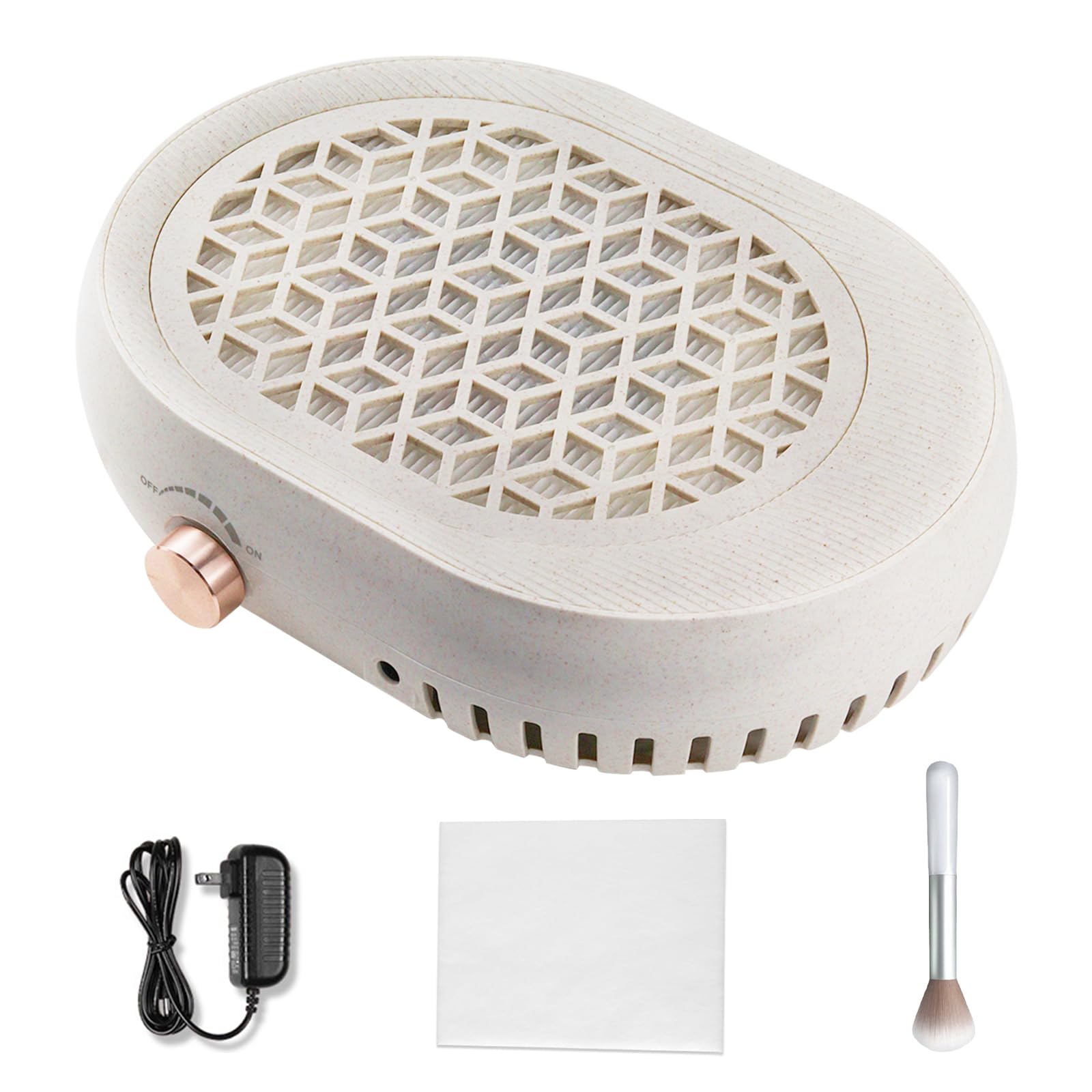 ESUOHYM Professional Nail Dust Collector with Strong Suction, Quiet Adjustable Nail Dust Collector for Acrylic Nails, Upgraded Brushless Turbo Fan