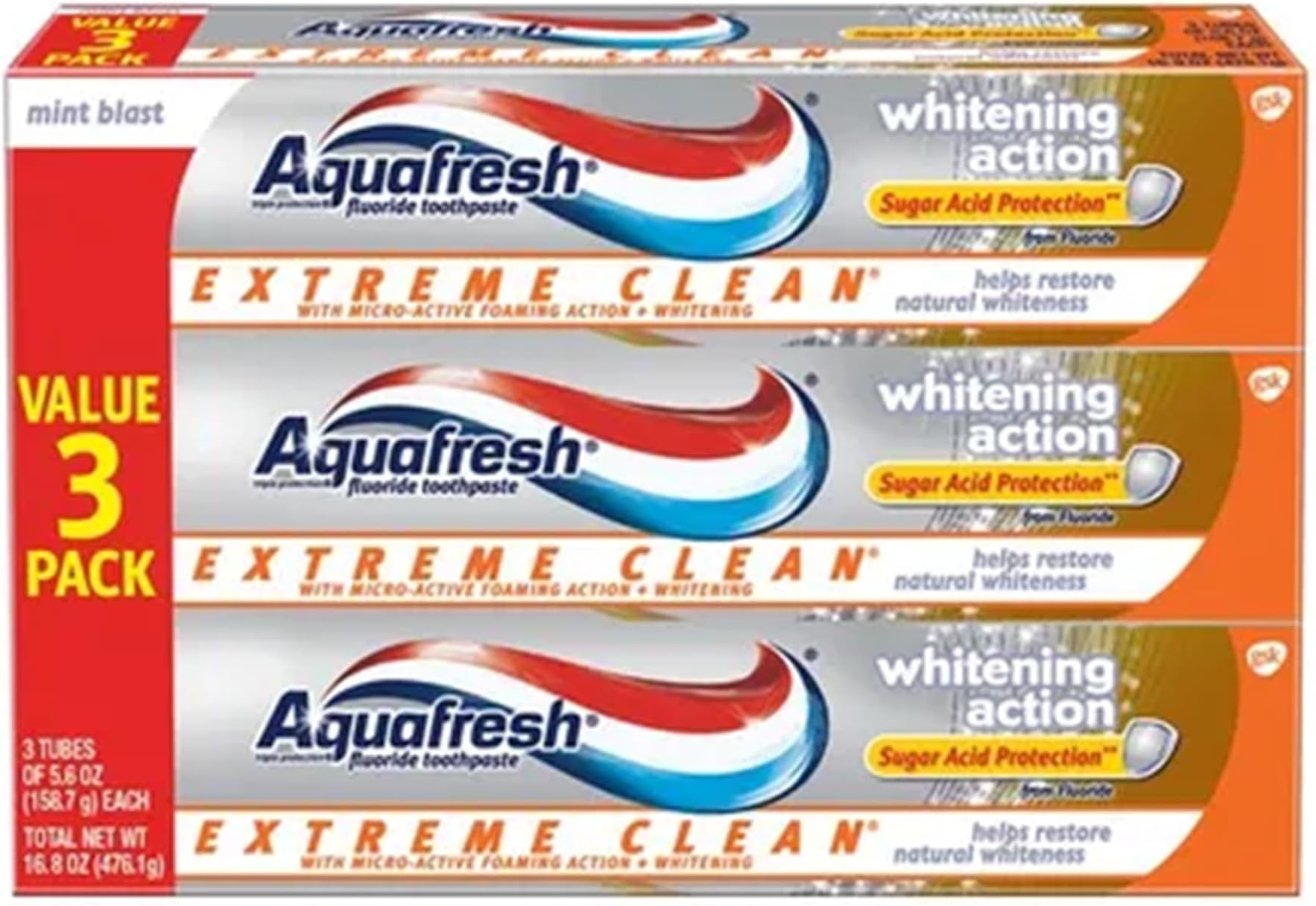 Amazon.com : Aquafresh Cavity Protection Fluoride Toothpaste, Cool Mint ...