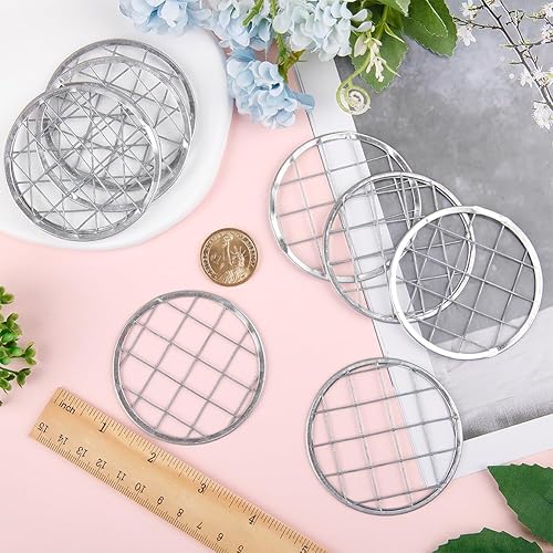 Miniatura 3 de GORGECRAFT 15 tapas de rana de flores, soporte para frascos de masón, tapas de botellas de vidrio con flores, organizador de arreglos florales,