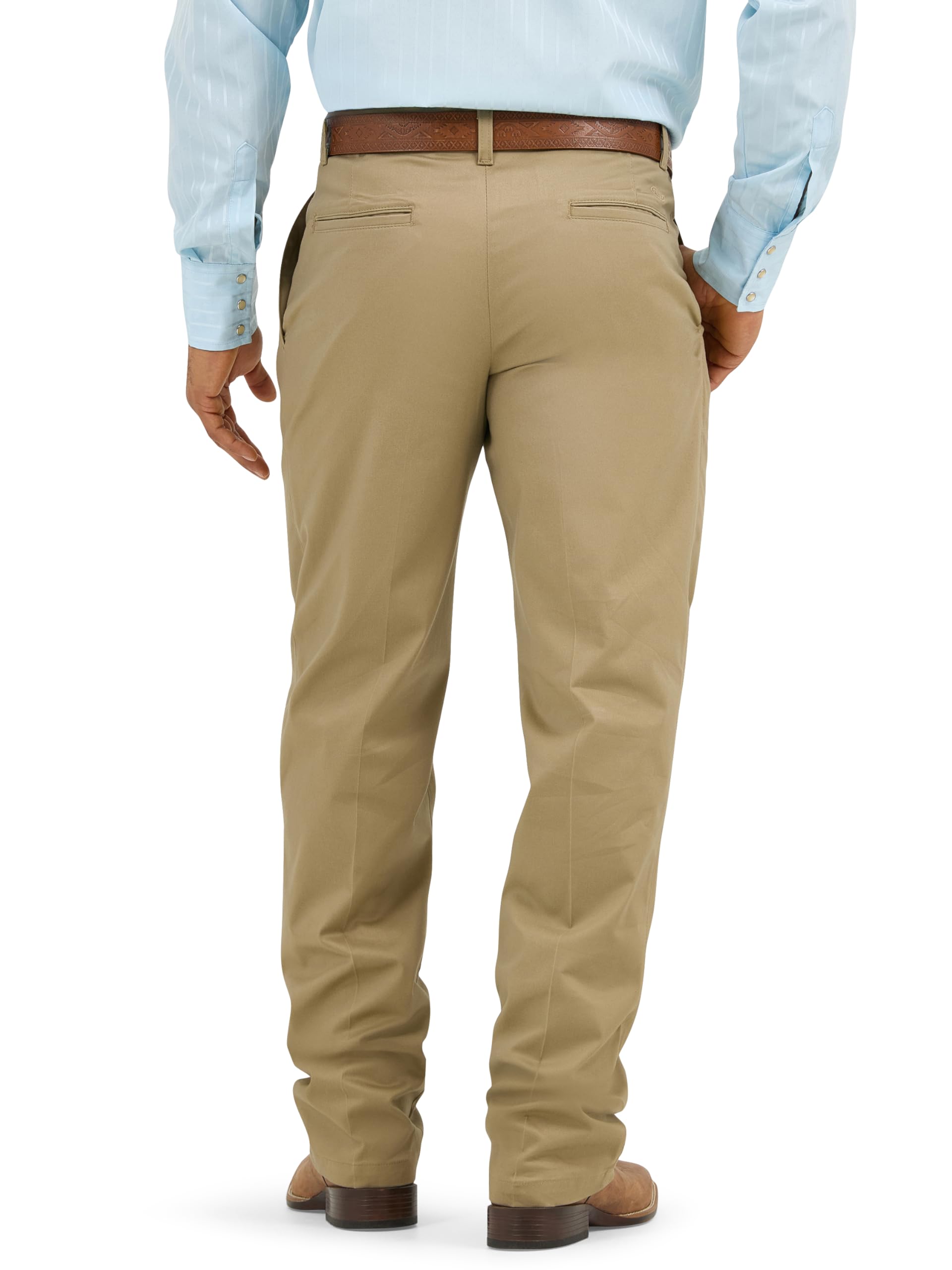 Wrangler Herren Riata Freizeithose mit plissierter Passform Hose, Khaki, 36W / 30L – Ansicht 3