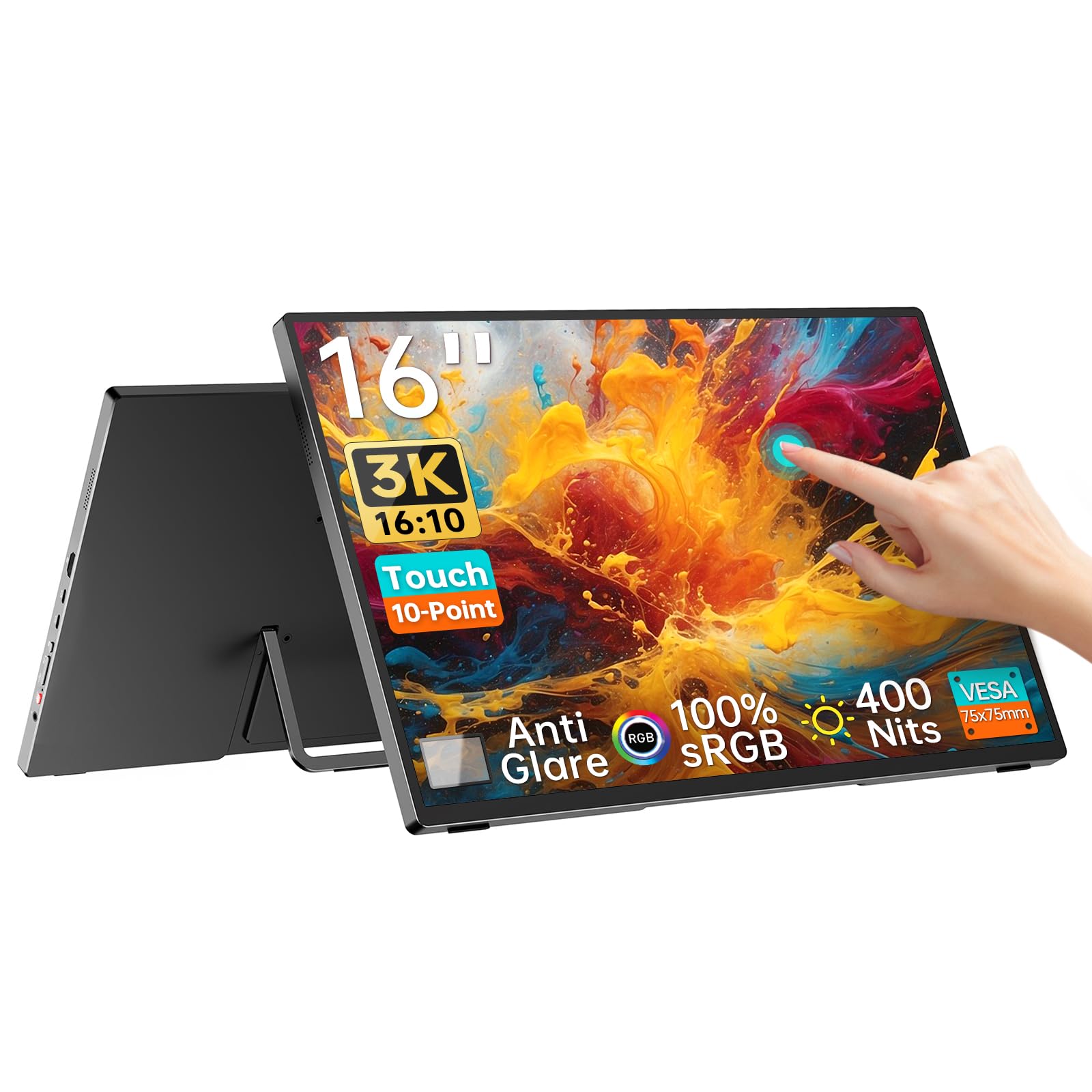 Amazon.co.jp: Intehill モバイルモニター 3k タッチモニター 16