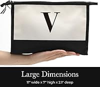 Vista 38 de Monogrammed for Women Initial bridesmaid gifts, Personalized monogram Monogram Cosmetic Bag,Travel Makeup Bag Suitable for Wedding weekend Beach
