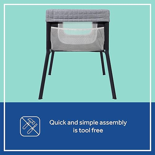 Miniatura 2 de Sealy Baby Cuna acogedora y suave y transpirable y de noche, cuna ligera de malla aireada para recién nacidos, segura y cómoda para compartir