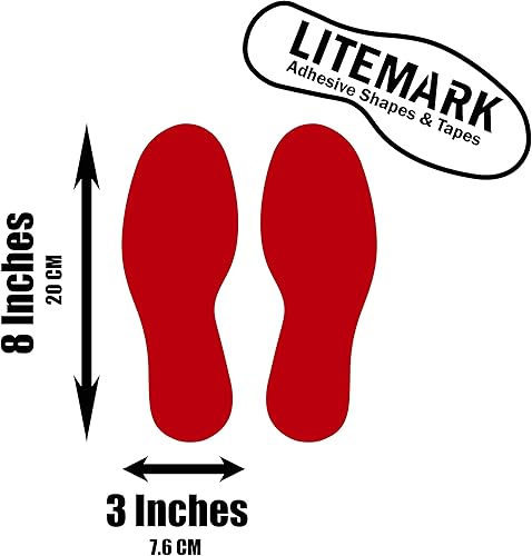 Vista 129 de LiteMark Calcomanías de vinilo duraderas con acabado brillante, tamaño mediano de 9 pulgadas, ideal para suelos, techos, paredes y la mayoría