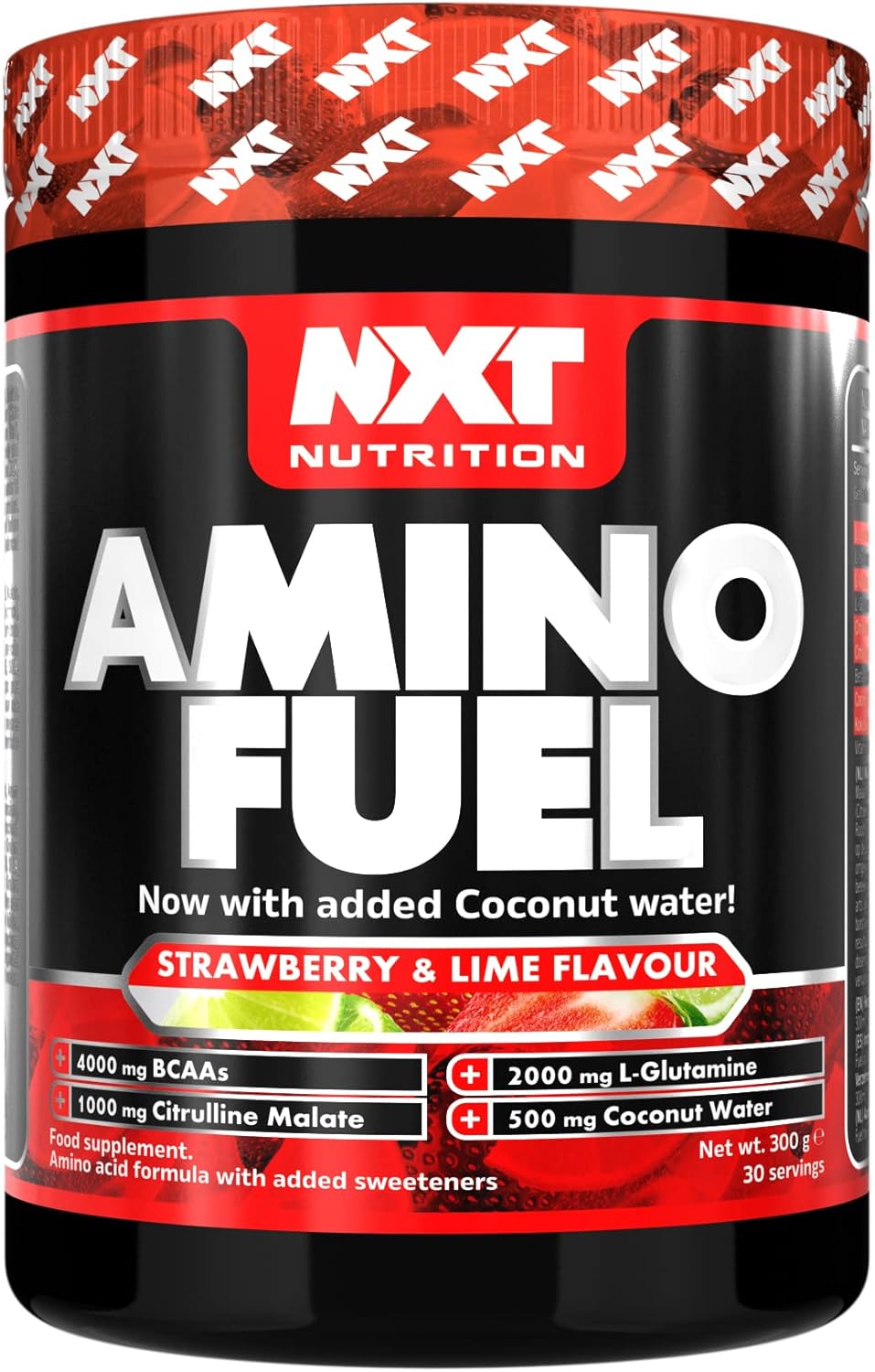 Amino Fuel Energy Drink | BCAA’s aminozuren met bèta-alanine, vitamine D3 en citrulline-malaat – voor prestaties, uithoudingsvermogen en energieondersteuning | (Aardbeikalk)