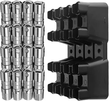 16PCS LS7 Hydraulic Roller Lifters with 4 Guides Tray Set, Valve Lifters Compatible with Chevy LS1 LS2 LS3 LS6 LS7 LQ4 LQ9 LM7 4.8 5.3 5.7 6.0 Engines, Replace 12499225 12680871 HL124