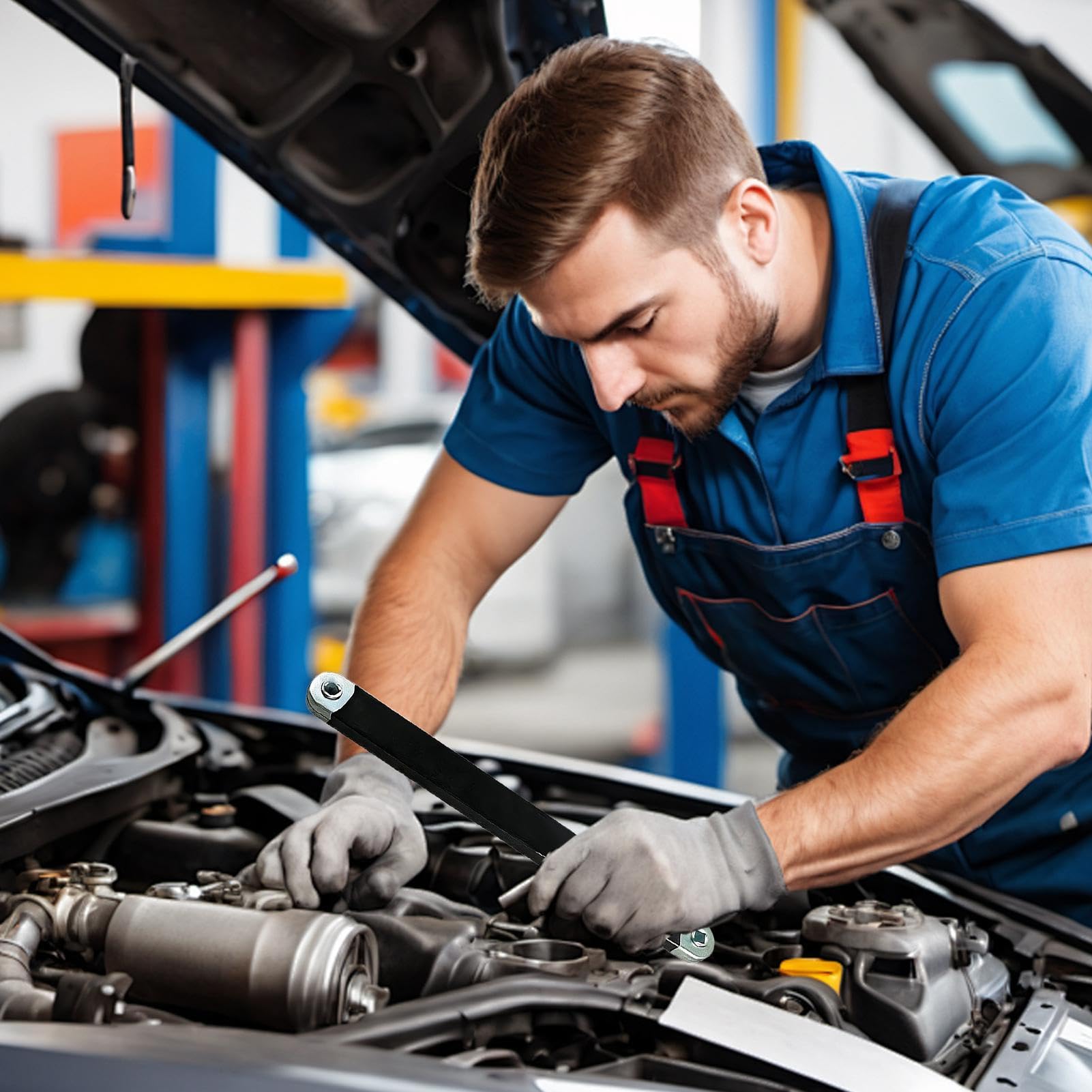 Extensión de trinquete compensada – Llave de mantenimiento de desplazamiento de trinquete de 3/8 pulgadas | Llave de extensión de mantenimiento – para mecánica, automotriz, talleres, industria