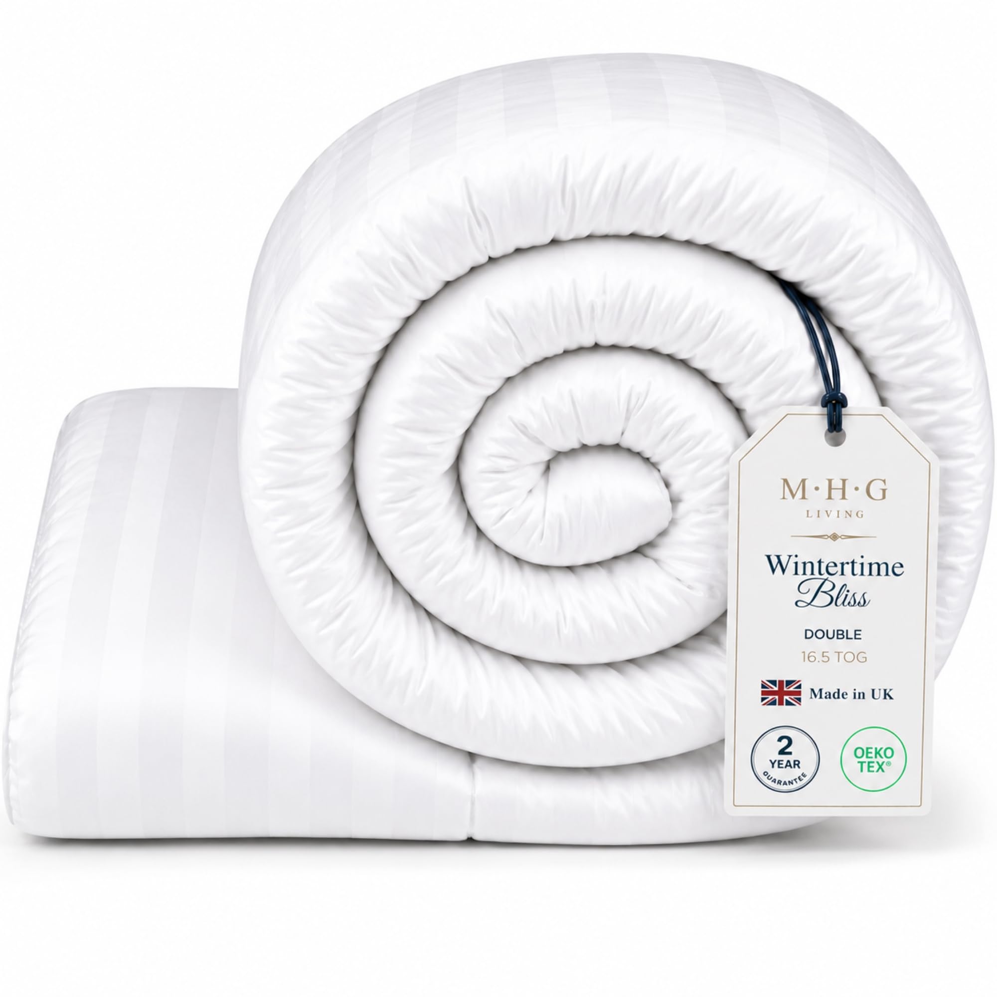 MHG Living 16.5 Tog Winter Microfibre Duvet – Double (200x200cm) – Heavyweight Extra Warm Hollowfibre Quilt for Cold Weather – Hypoallergenic, Breathable & Machine Washable Bedding