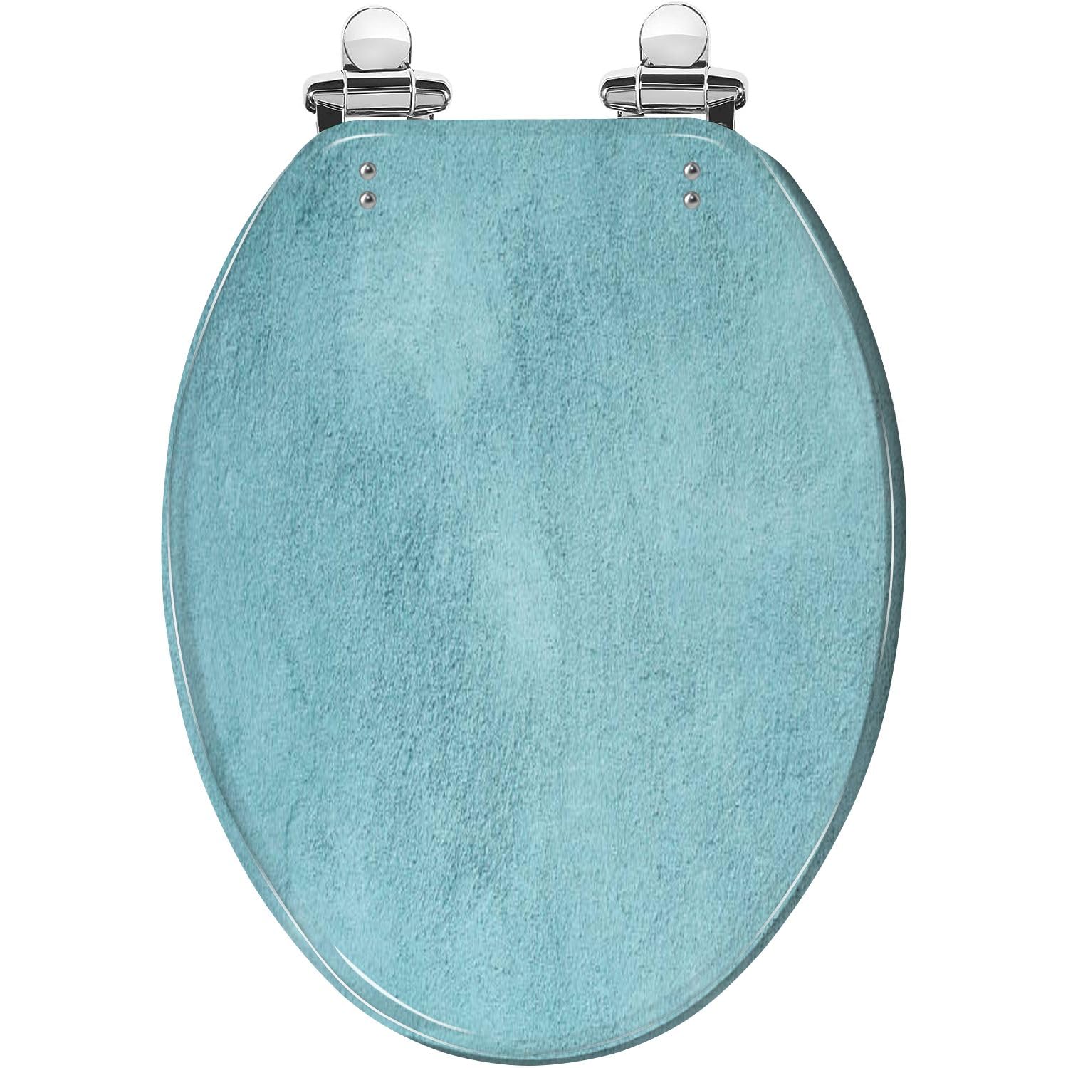 Tazyyzuu Multi2 Elongated Resin Toilet Seat With Slow Close Quick-Release Hinges Easy Clean(Multi2)