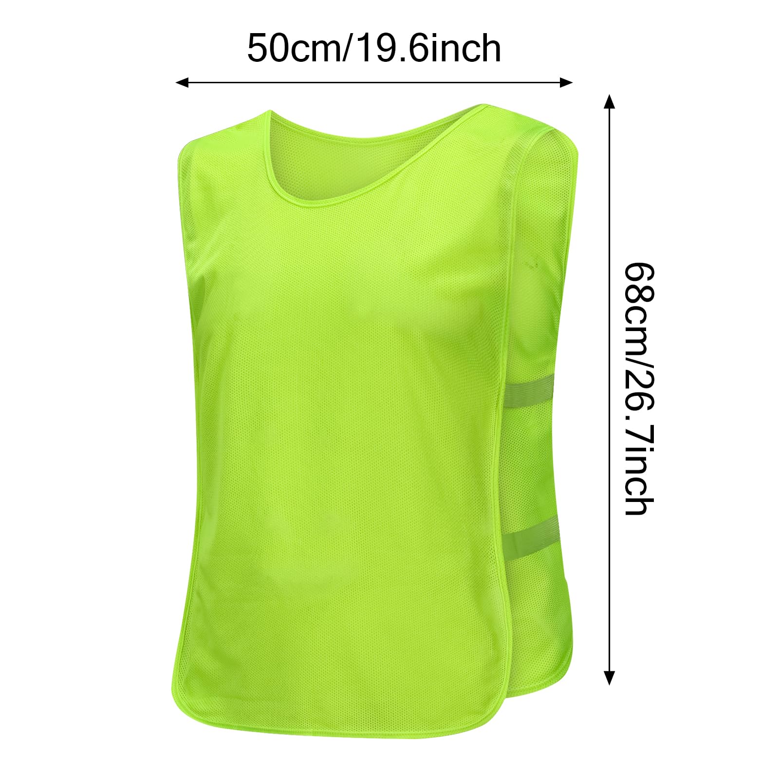 6 Pezzi Pettorine Allenamento Calcio 62 * 65 cm, Bavaglini Sportivi per Calcio, Traspirante Gilet Pallacanestro Donna Uomo Adulti Junior xl Adatto a 170-200 cm di Altezza