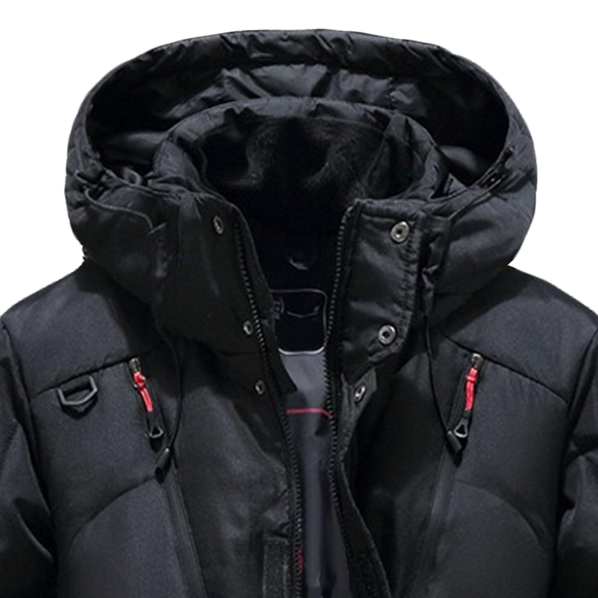 Piumino da uomo con cappuccio parka invernale spesso caldo parka casual piumino esterno termico