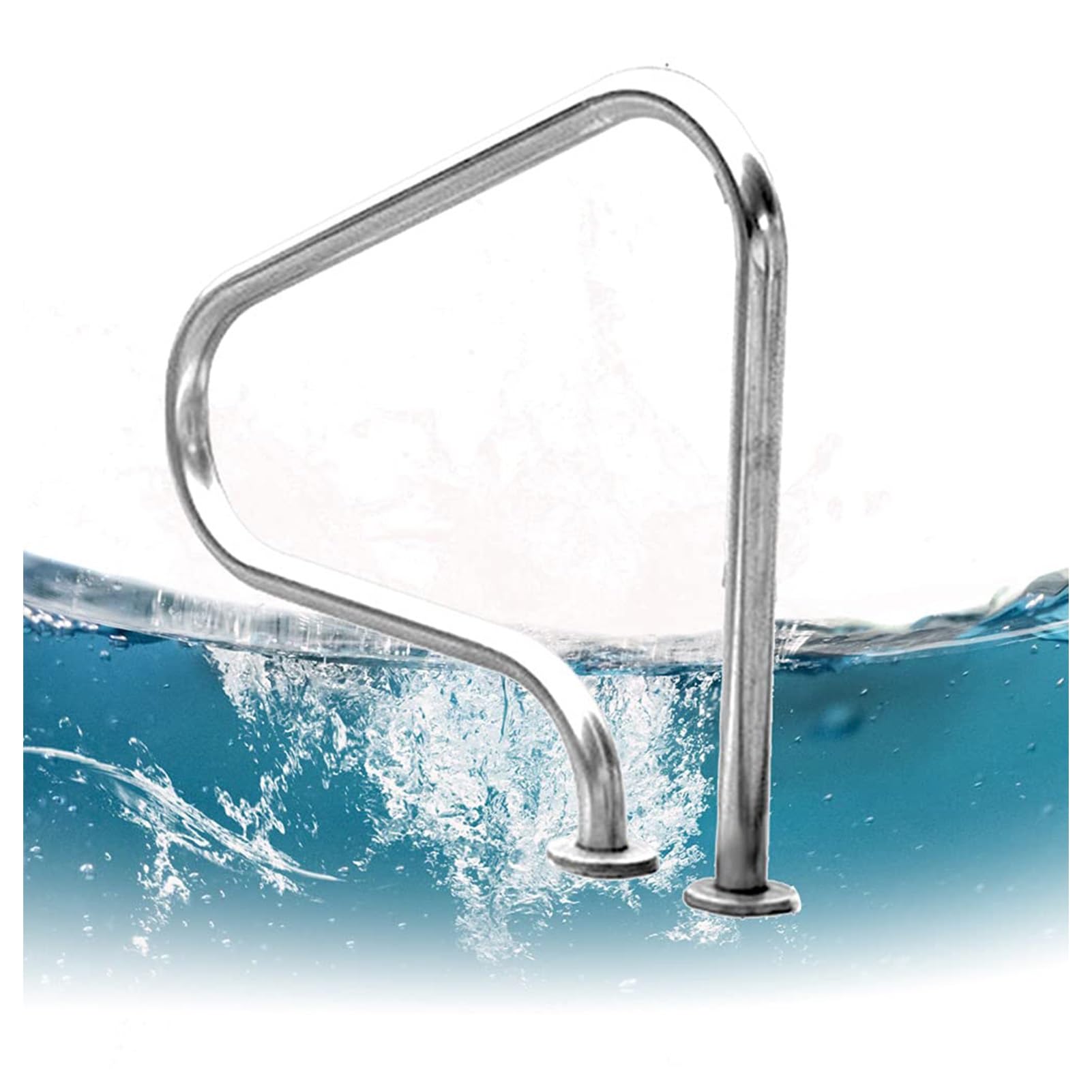 Pool Rail,Swimming Pool Handrail Railing,304 Stainless Steel Pool Railing with Quick Mount Base,Capacity Up to 250 Lbs,Suitable for Indoor Outdoor Water Park