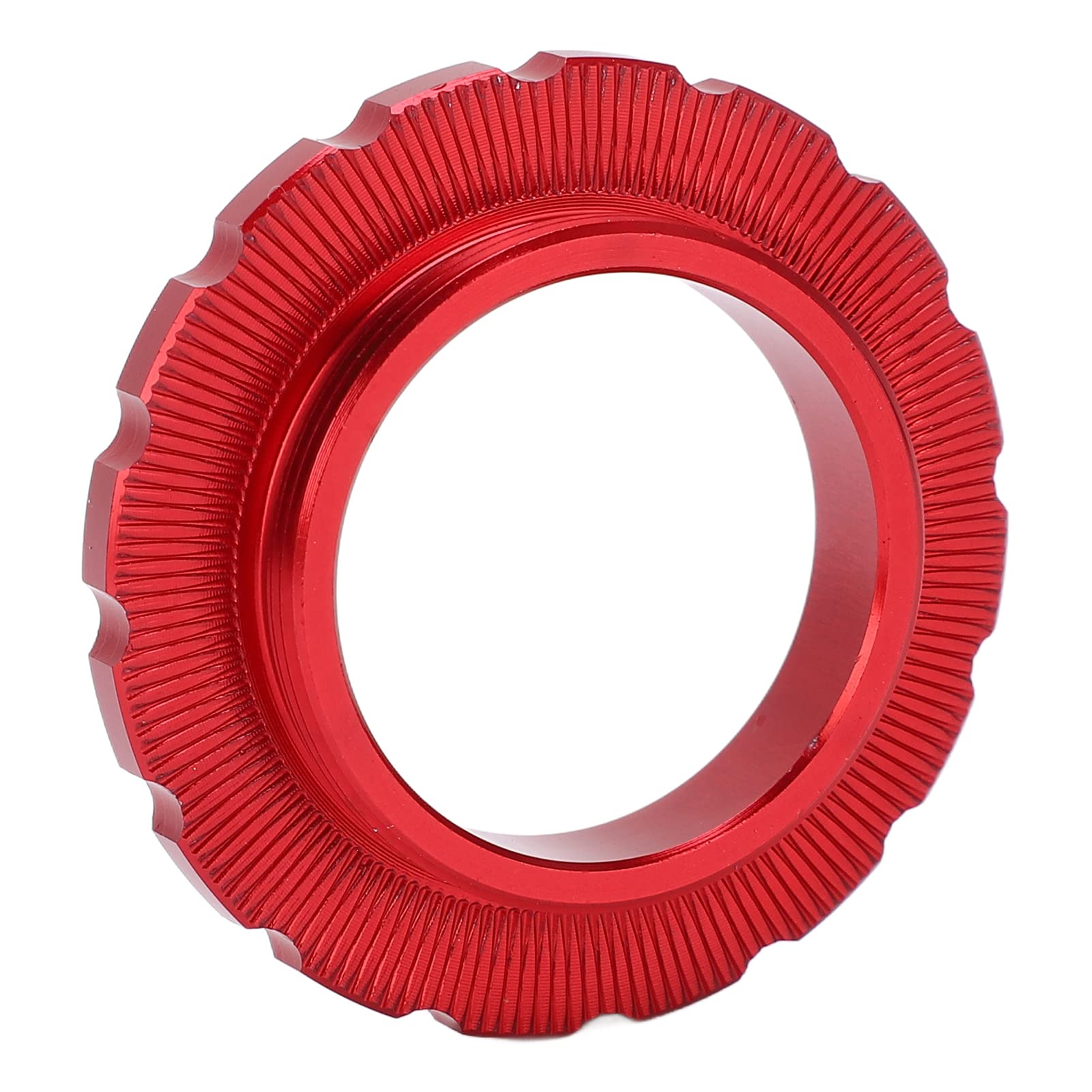Wene Disc Rotor Lockring, Aluminum Alloy Centerlock Lock Cover Anti Deformation Durable CNC Machining for Mountain Bike(red)