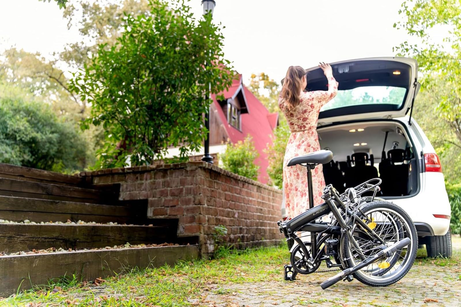 Bicicletta Pieghevole In Alluminio Da 20/22 Pollici Con Freno A Disco E Freno A V, Bicicletta Pieghevole Per Uomo E Donna, Doppio Ammortizzatore Anteriore E Posteriore C,20in