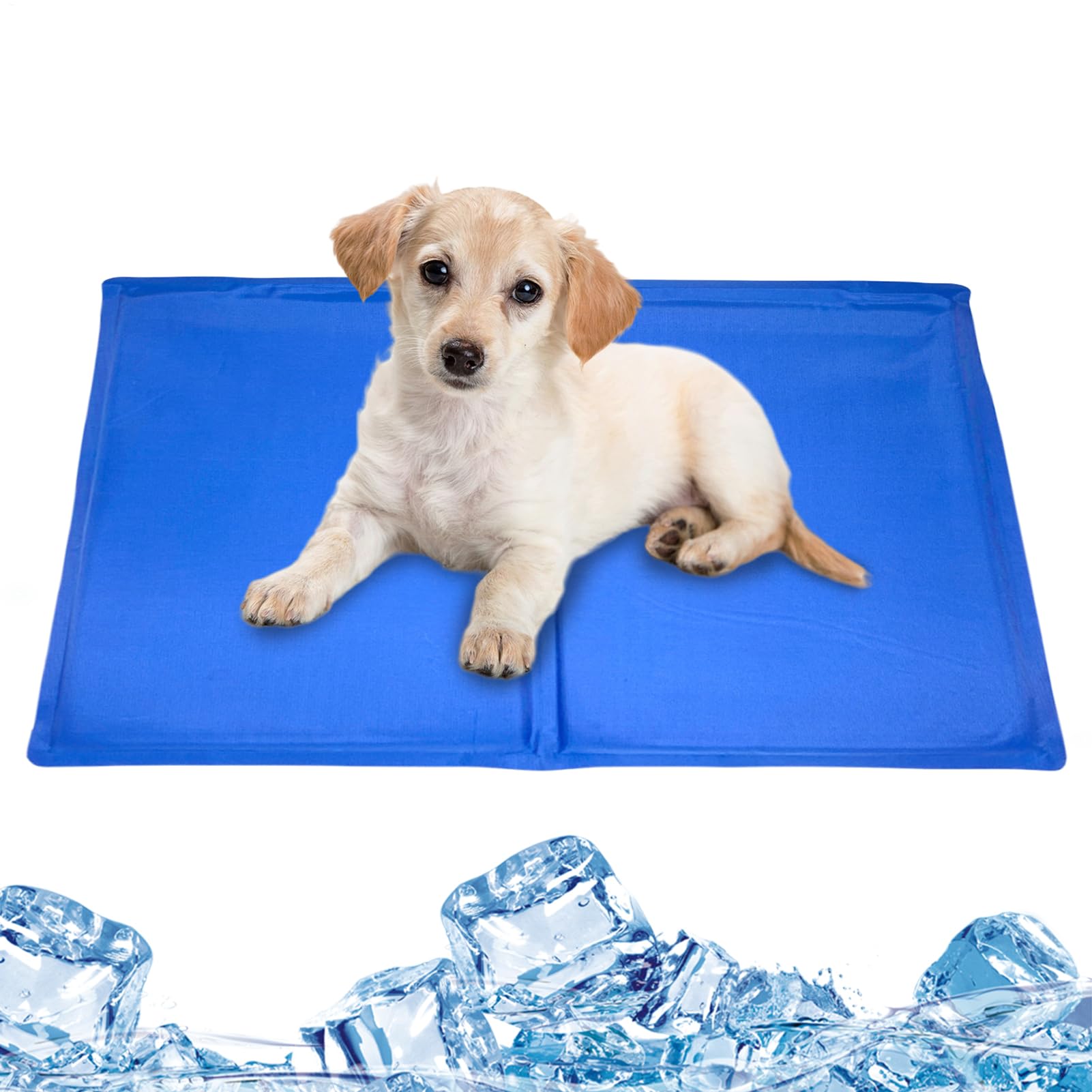 Tapis Rafraîchissant pour Chien Tapis Gel Frais pour Animaux Chiens Chats | Matelas Pliable Pour Repos Sommeil Dans Caisse Canapé Maison Voiture Sol Intérieur Extérieur Jardin Camping Chenil