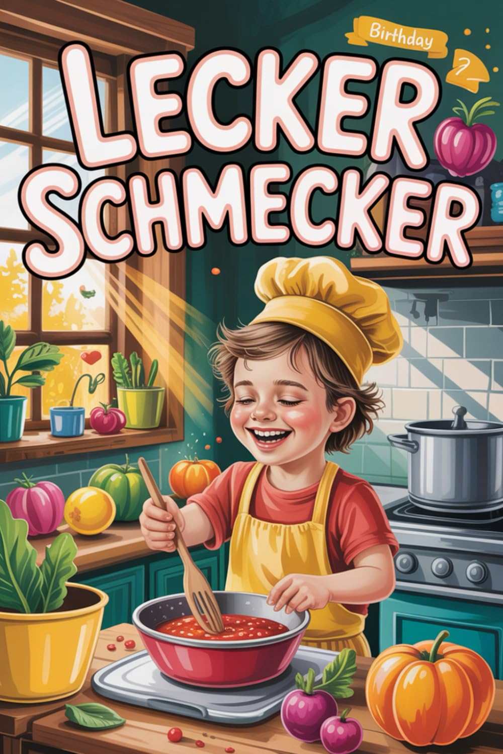 Kochen & Backen Malbuch für Kinder und Senioren – Mädchen in der Küche zum Ausmalen: Entspannendes Küchen-Malbuch mit 70 Motiven | Große Bilder | Jede ... leer | Kreativer Malspaß für Jung und Alt