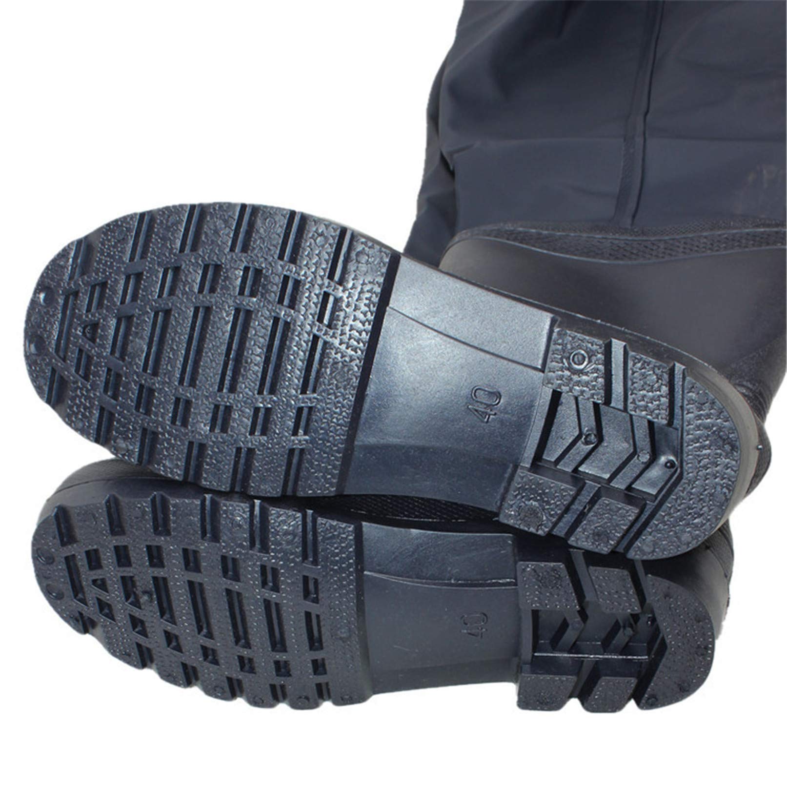 Stivali Pesca per Esterni, Trampolieri + Scarpe per Stivali PVC Morbido E Antiscivolo, Pantaloni Caccia E Pesca per Uomo E Donna con Vita Regolabile, Stivali di Gomma Impermeabili