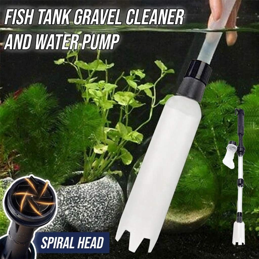 Electric Aquarium Water Change Fish Tanks Gravels Vacuum Cleaner with Long Hose Small Tanks Maintenance Tool